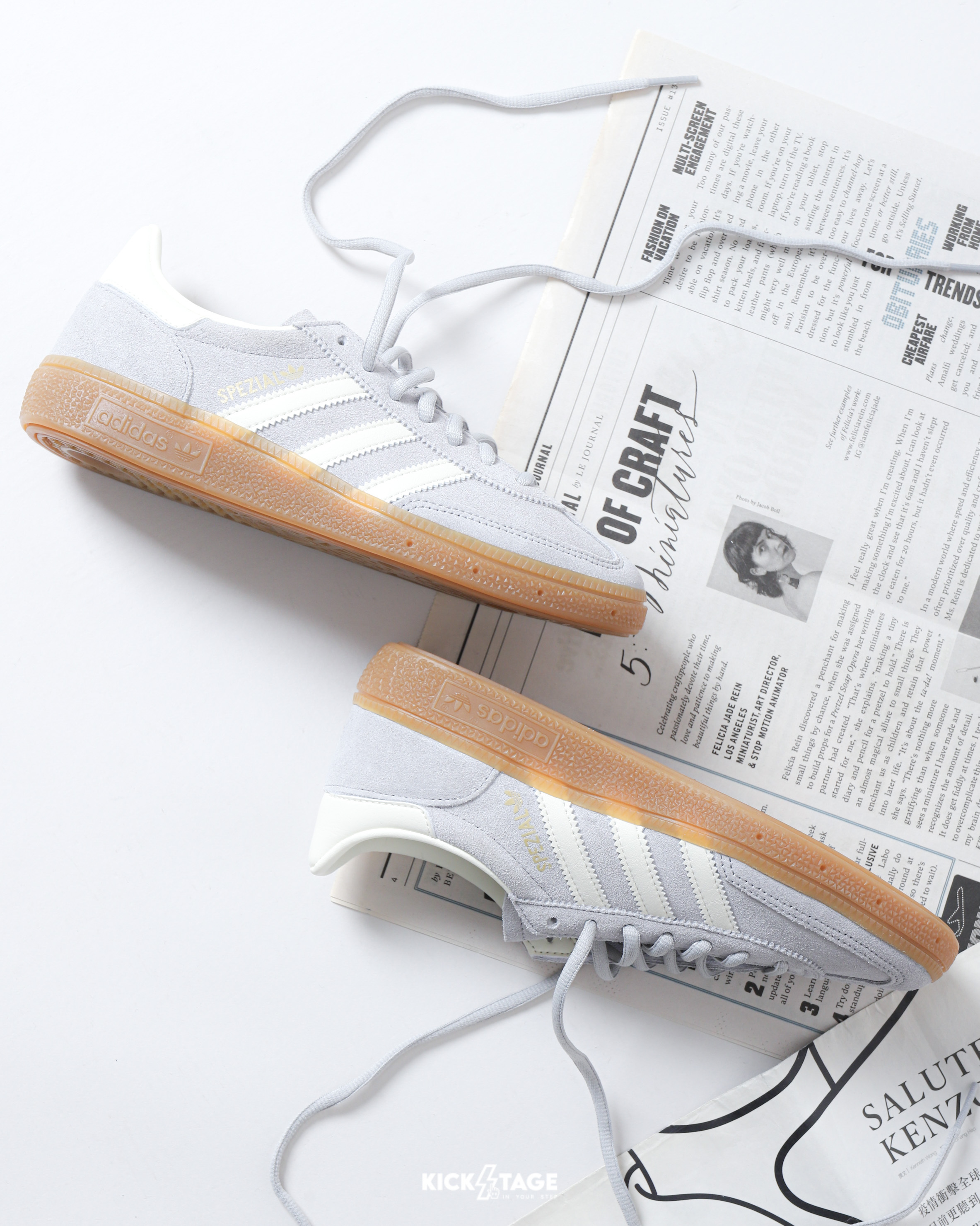 男女鞋 ADIDAS HANDBALL SPEZIAL雲霧灰 灰色  藍灰 復古 麂皮 德訓鞋 休閒鞋【IF7086】