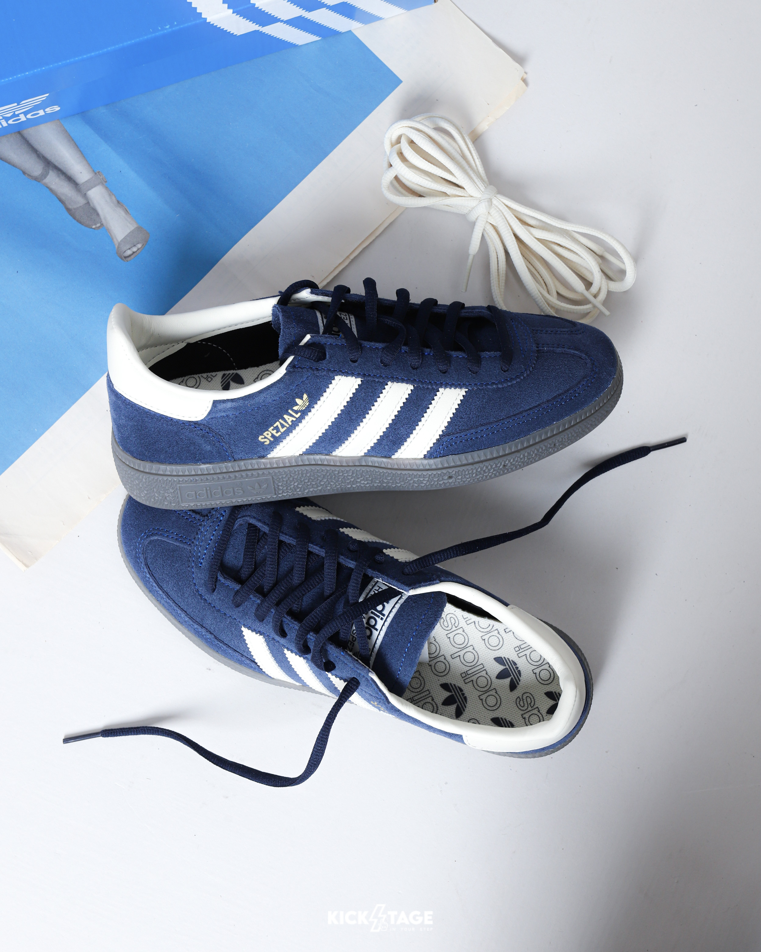 男女鞋 ADIDAS HANDBALL SPEZIAL SPORTY & RICH 平替款 靛藍色 深藍  經典 復古 麂皮 德訓鞋 休閒鞋【IF7087】