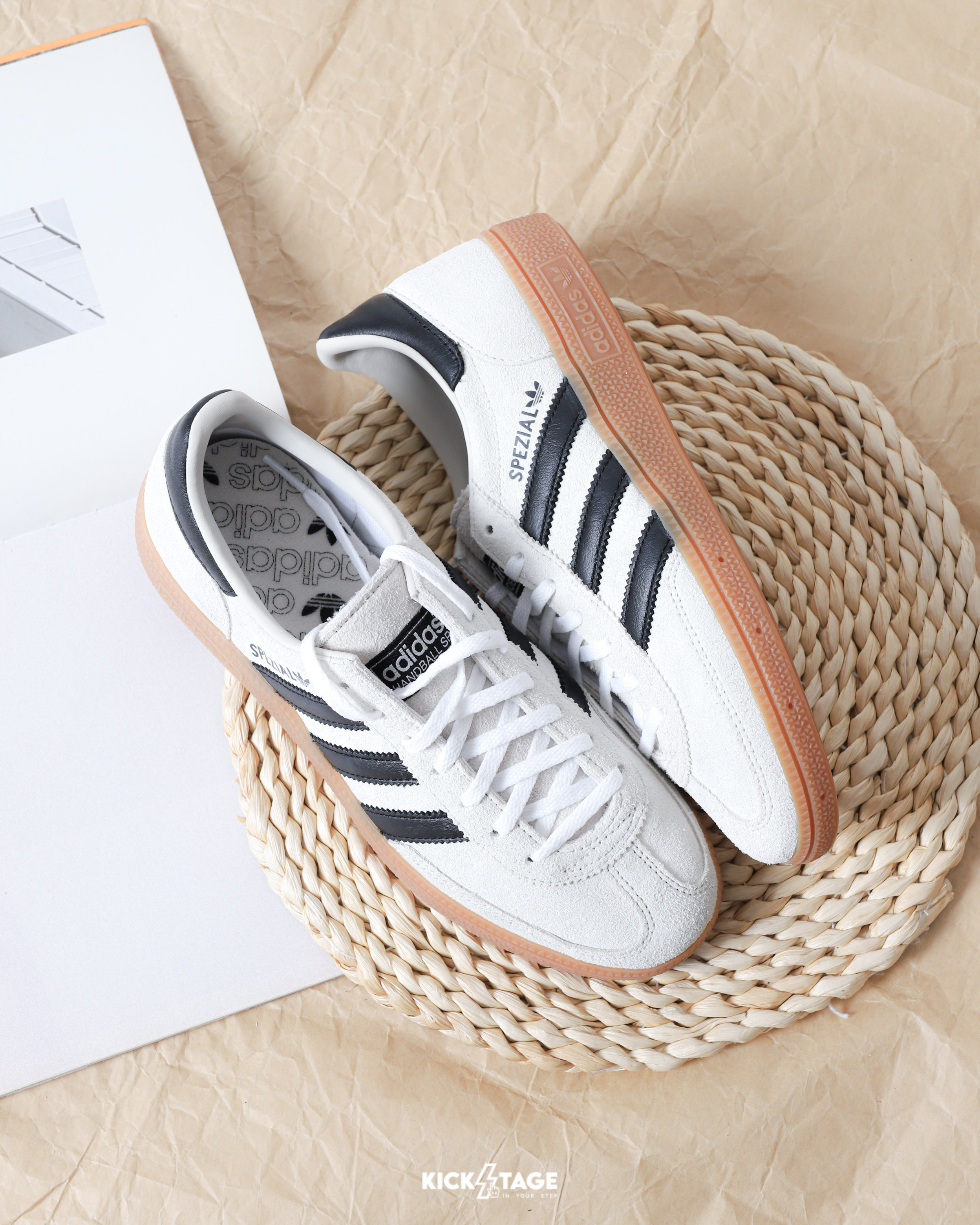 女鞋 ADIDAS HANDBALL SPEZIAL W 燕麥灰 麂皮 復古 焦糖底 德訓鞋 休閒鞋【IF6562】