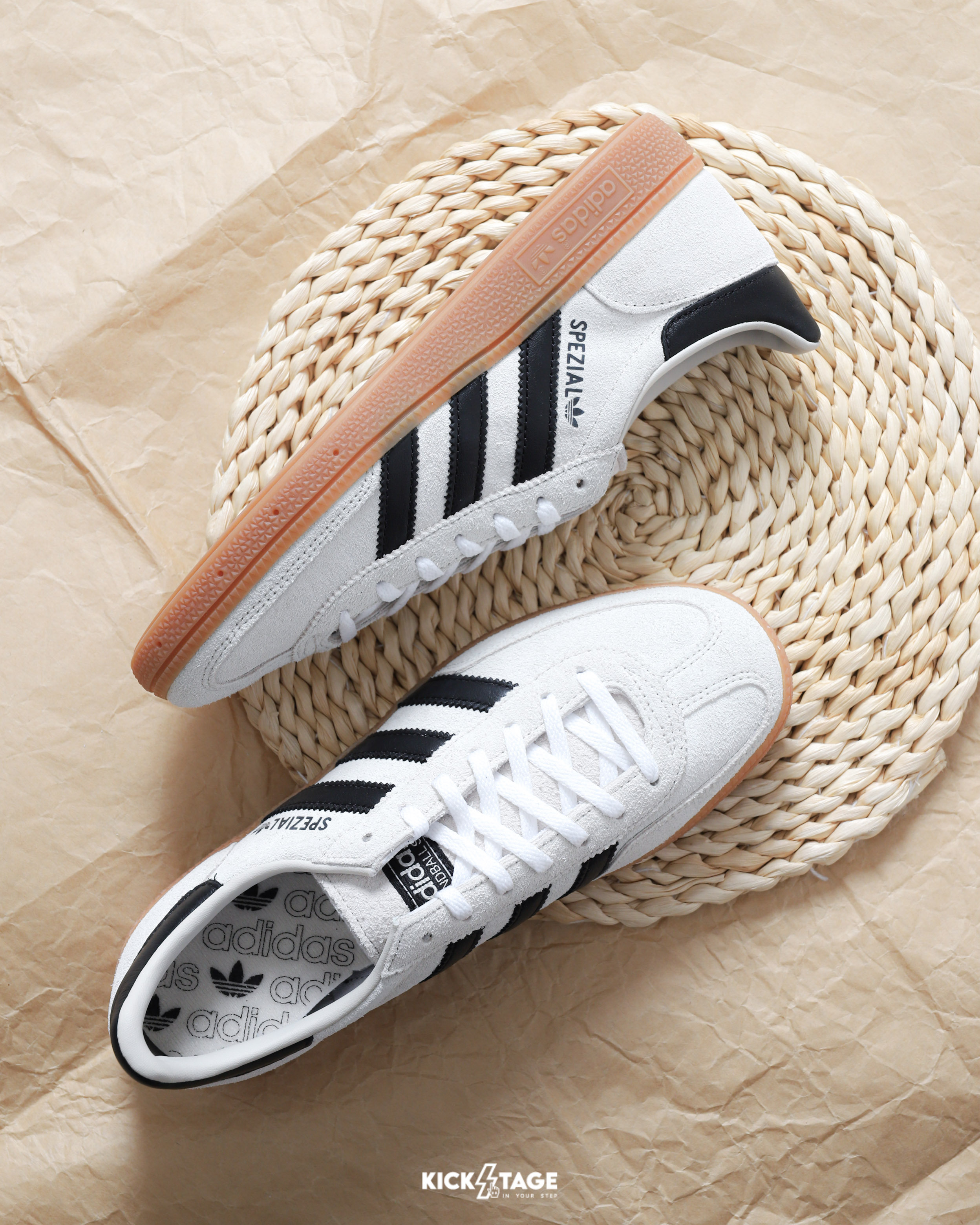 女鞋 ADIDAS HANDBALL SPEZIAL W 燕麥灰 麂皮 復古 焦糖底 德訓鞋 休閒鞋【IF6562】