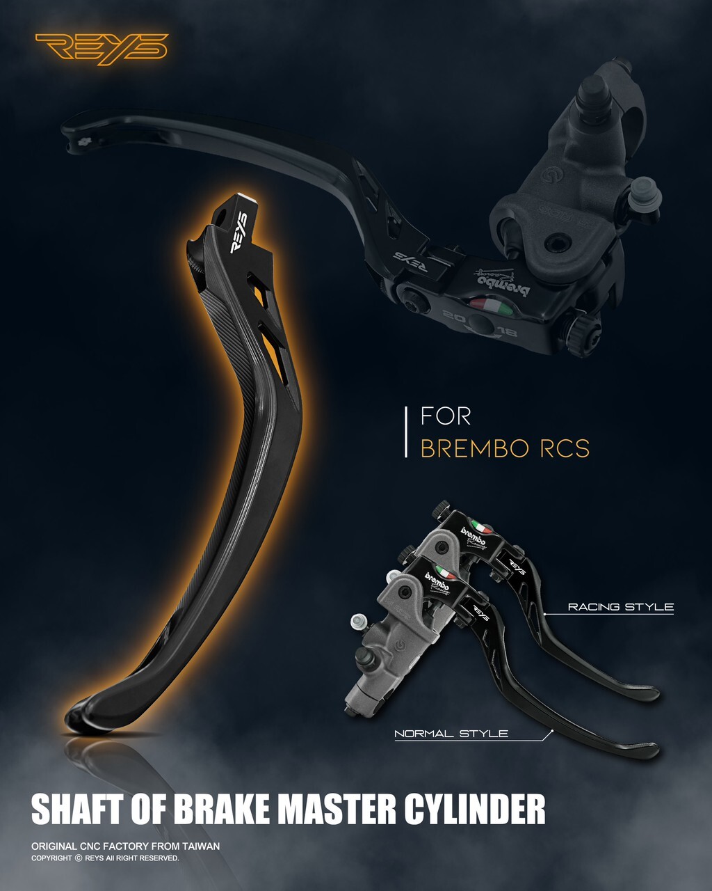 【REYS】brembo總泵專用尾段 長版/短版
