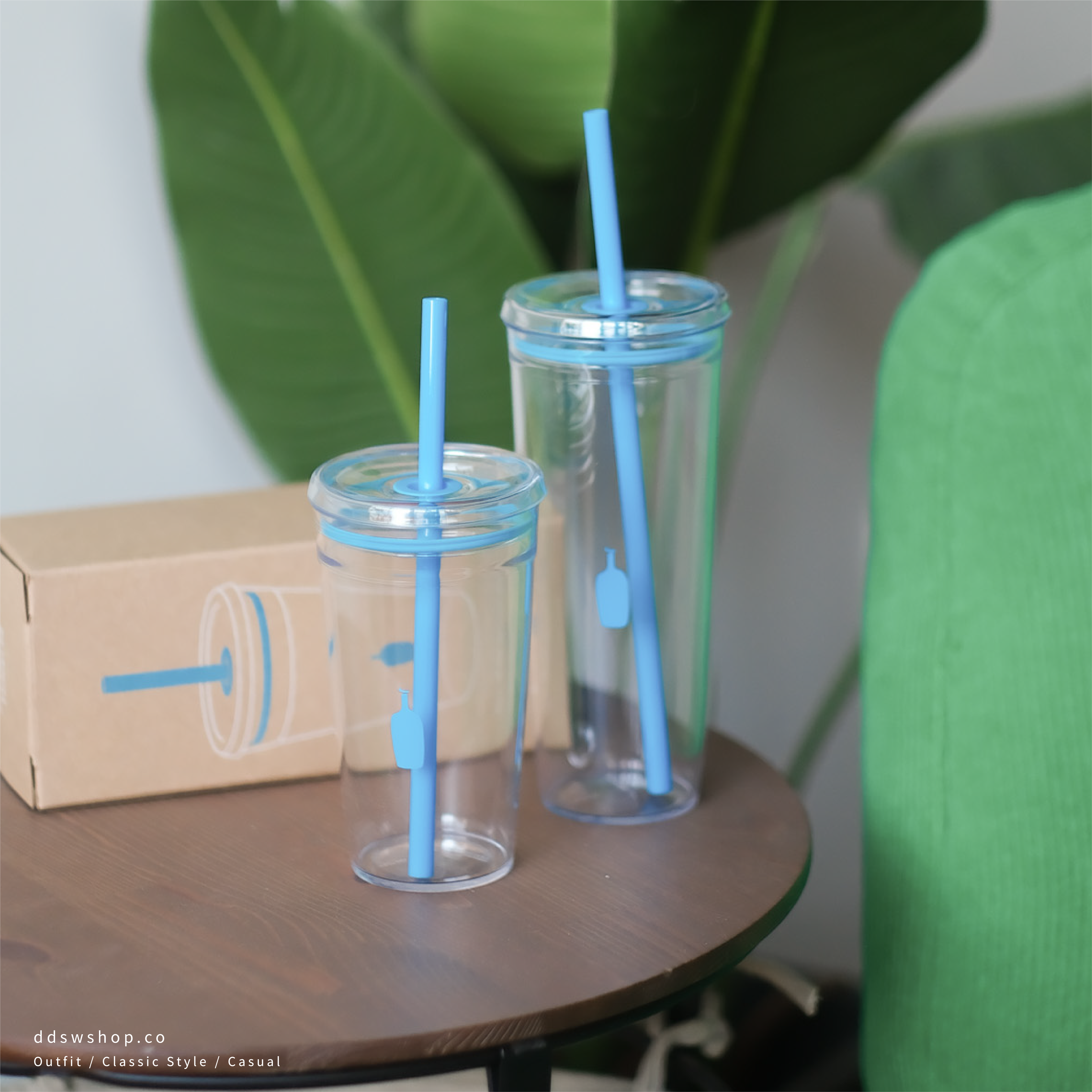 "現貨+代購" Blue Bottle 透明 吸管杯