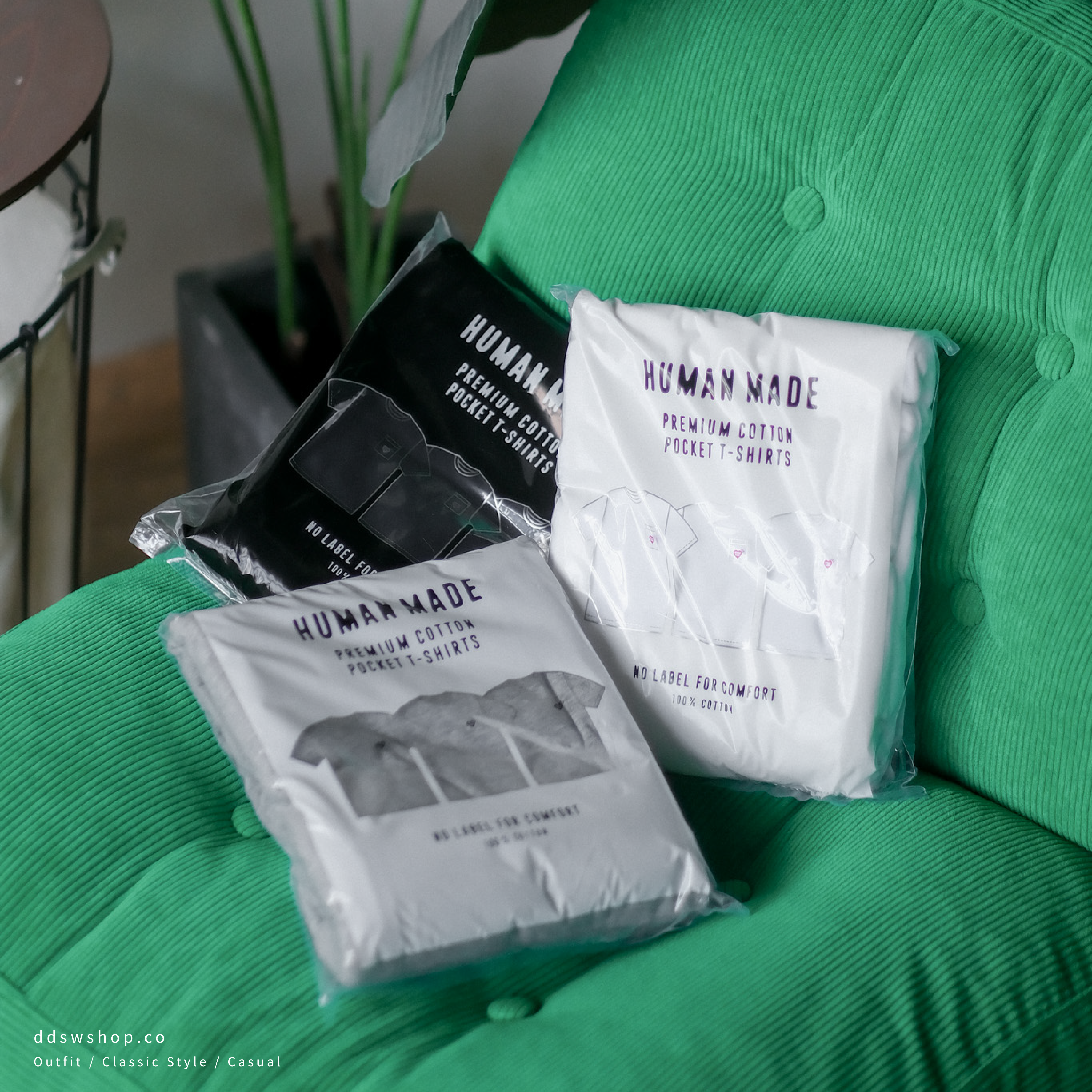 "現貨" Human Made 短袖 口袋TEE 素TEE 愛心 素T包