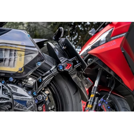 【巴風特 Bpahomet】SYM DRG、MMBCU 鋁合金陽極CNC後土除_V3強化版　水轉印 碳纖維 擋泥板 改裝土除 DRG 曼巴