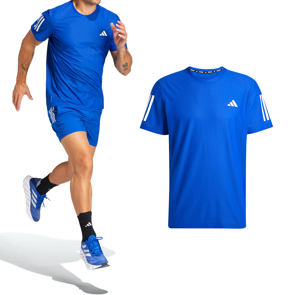 Adidas OTR B Tee 男款 藍色 愛迪達 亞規 吸濕 排汗 訓練 慢跑 運動 上衣 短袖 JC9786
