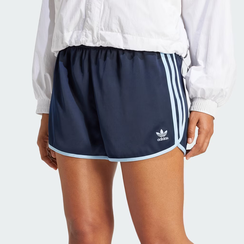 Adidas 3S Sprinter 女款 藍色 愛迪達 三葉草 寬鬆 運動 休閒 訓練 短褲 JD3121