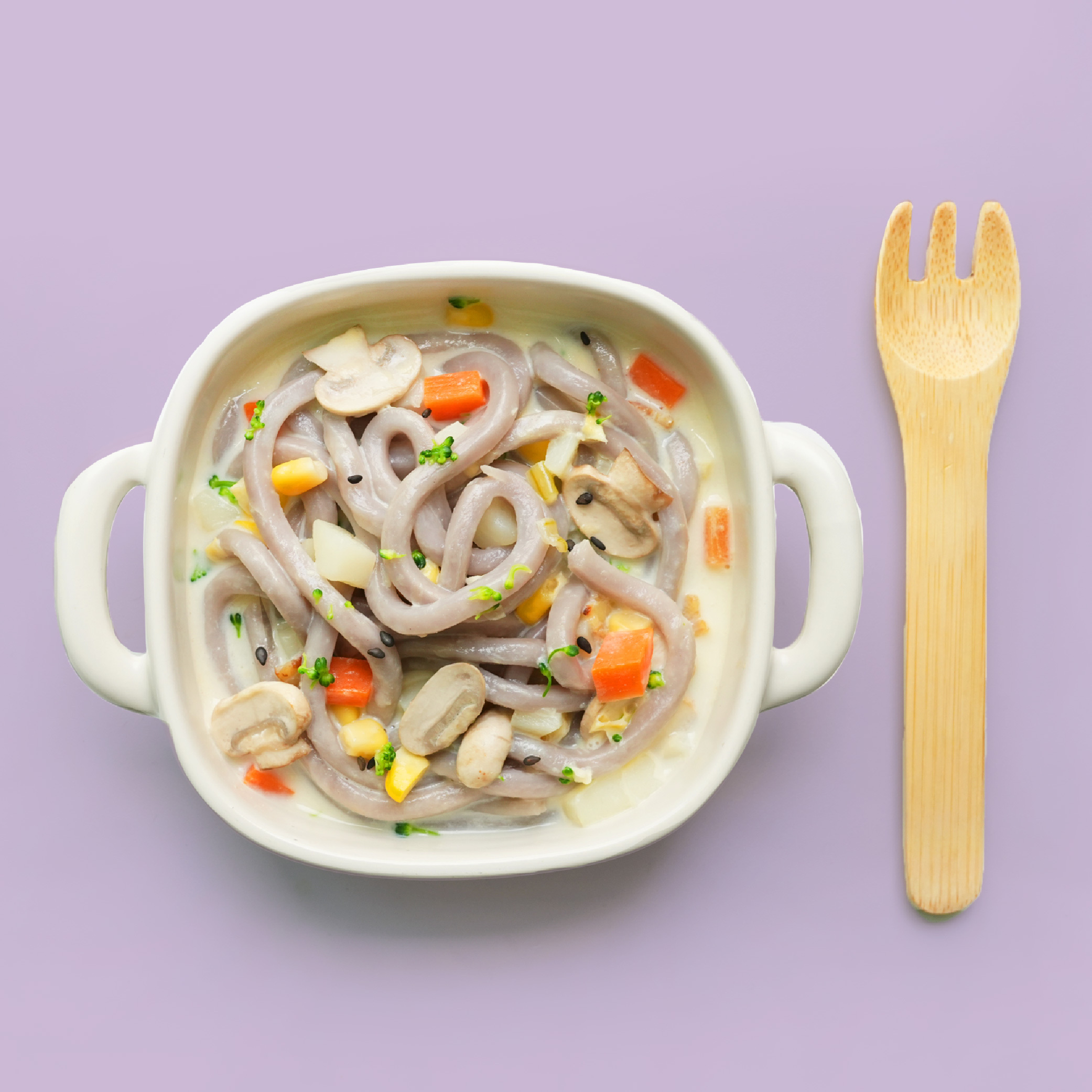 熱銷推薦｜寶寶烏龍麵｜紫心蕃薯｜適合1歲以上｜1包入(100g)｜冷凍