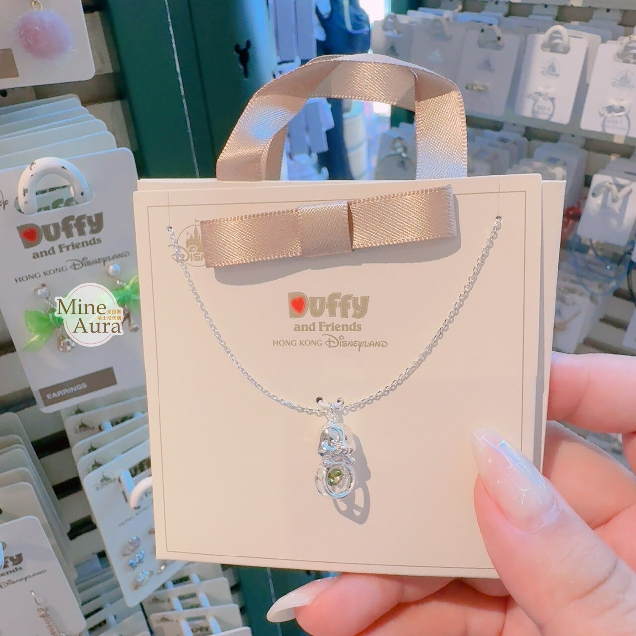 奧樂米拉 海龜 OluMel 大頭 亮鑽 簍空 造型 項鍊 首飾 -香港迪士尼樂園