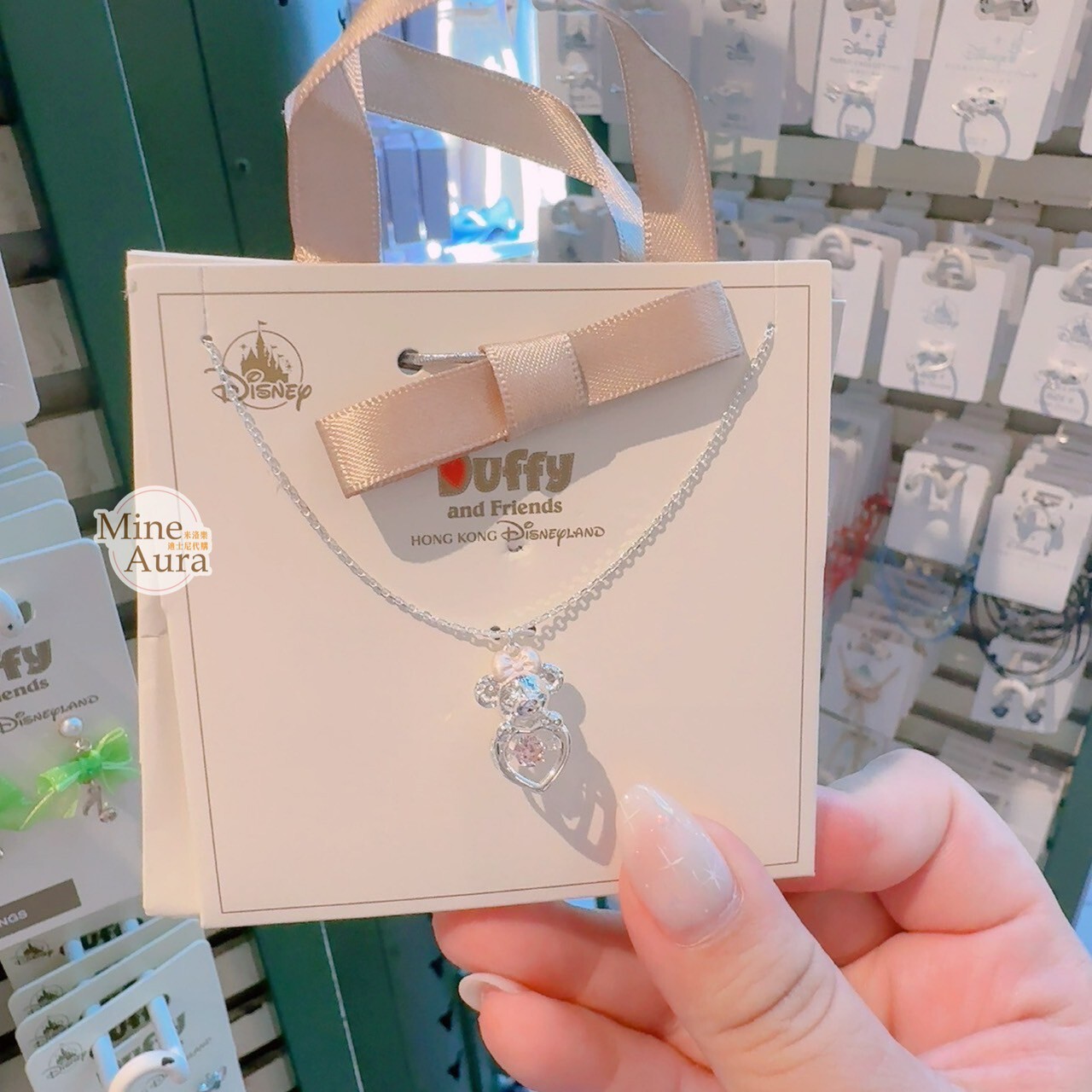 雪莉玫 ShellieMay 大頭 亮鑽 簍空愛心 造型 項鍊 首飾 -香港迪士尼樂園