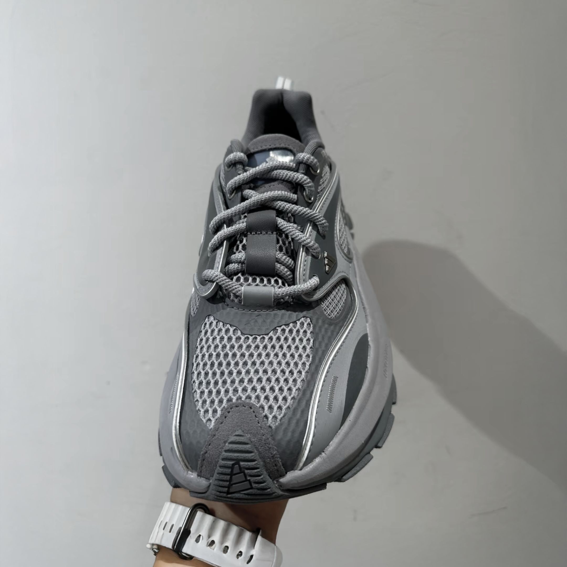 NICEDAY 現貨 Adidas XLG Speed GREY 灰色 鐵灰 炭灰 中性灰 灰 厚底 機甲鞋 3.0 JS4989