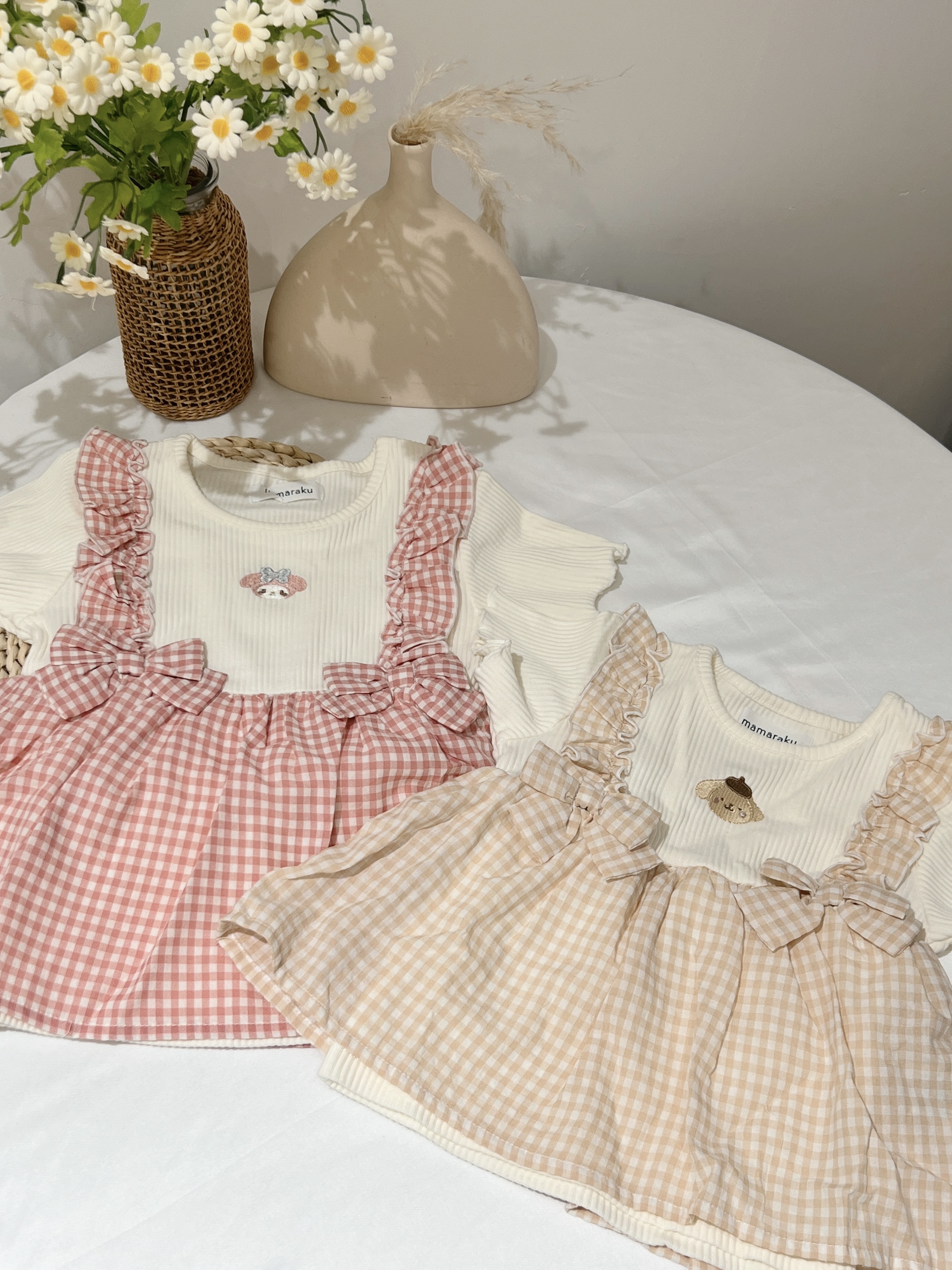 𝐌𝐚𝐦𝐚𝐫𝐚𝐤𝐮 x 𝐒𝐚𝐧𝐫𝐢𝐨 Melody/布町狗格仔蝴蝶結假2件上衣裙