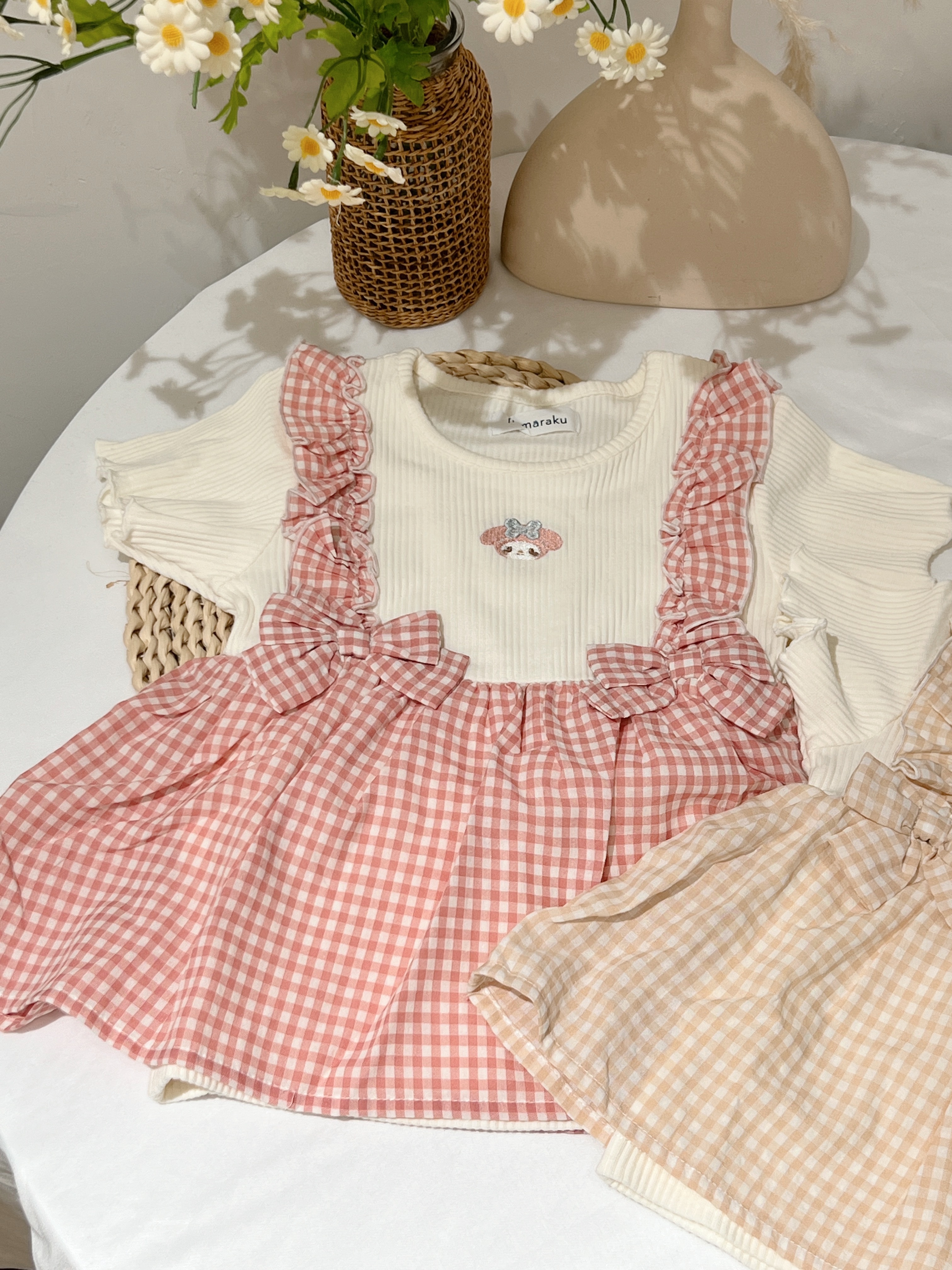 𝐌𝐚𝐦𝐚𝐫𝐚𝐤𝐮 x 𝐒𝐚𝐧𝐫𝐢𝐨 Melody/布町狗格仔蝴蝶結假2件上衣裙