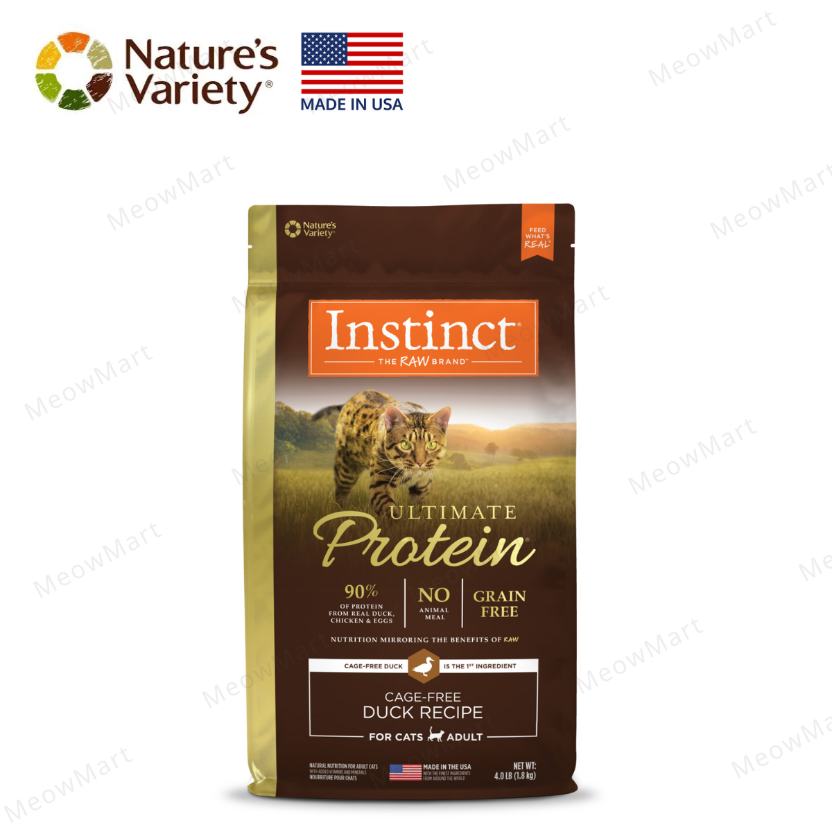 【現貨9折】Instinct 90%頂級蛋白質貓糧 - 鴨肉 4lbs