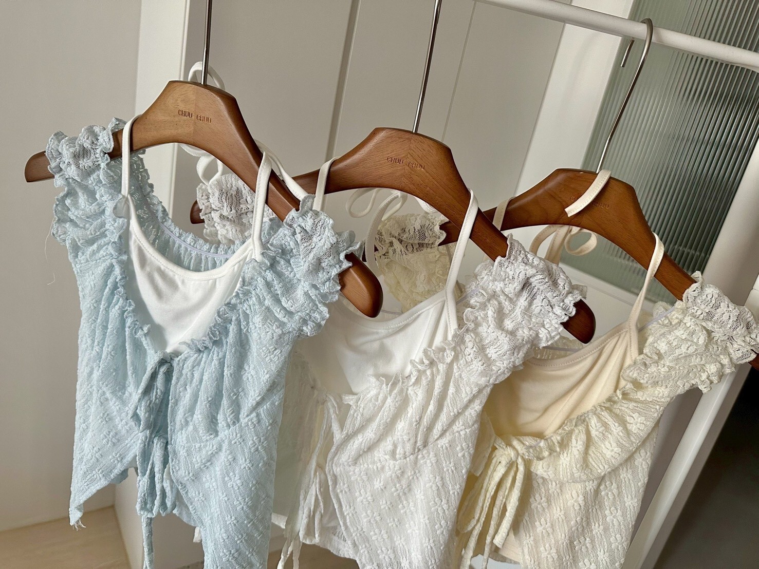 緹花綁繩合身衣 088