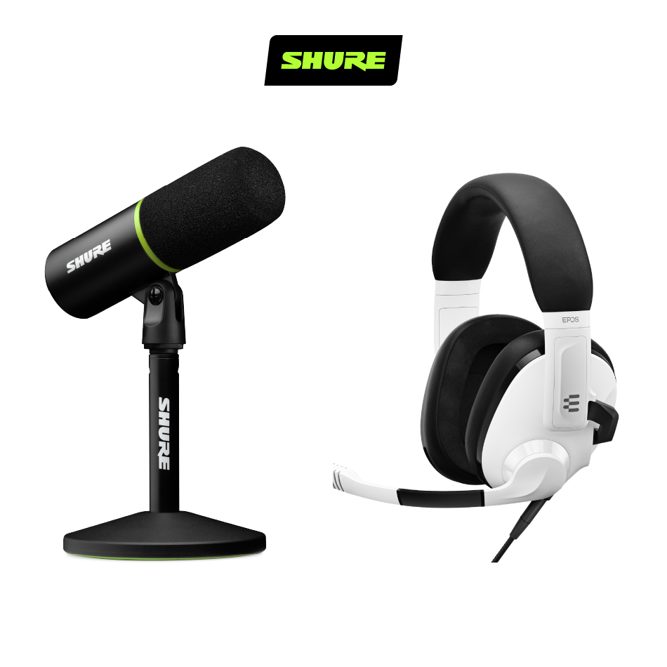 SHURE MV6直播麥克風 + EPOS H3電競耳機 組合包