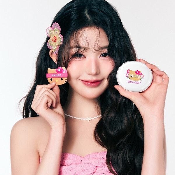 [焦糖Kitty聯名] AMUSE 陶瓷肌持久氣墊套組