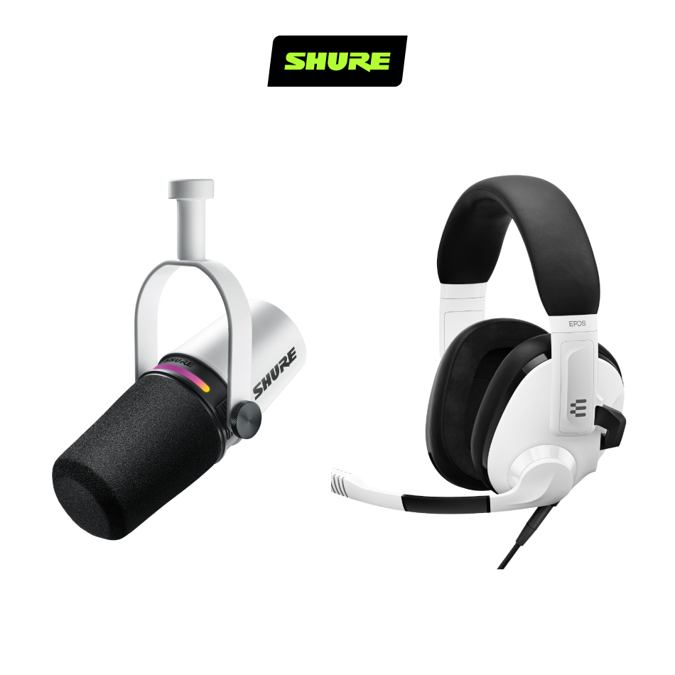 SHURE MV7+直播麥克風 + EPOS H3電競耳機 組合包