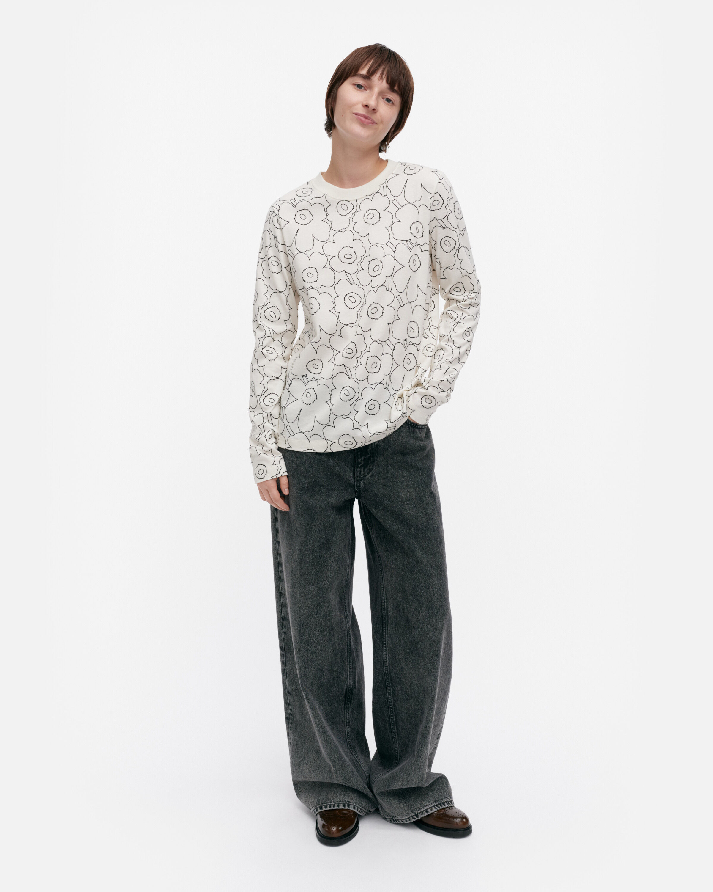 SEKUNTI PIIRTO UNIKKO 印花長袖上衣