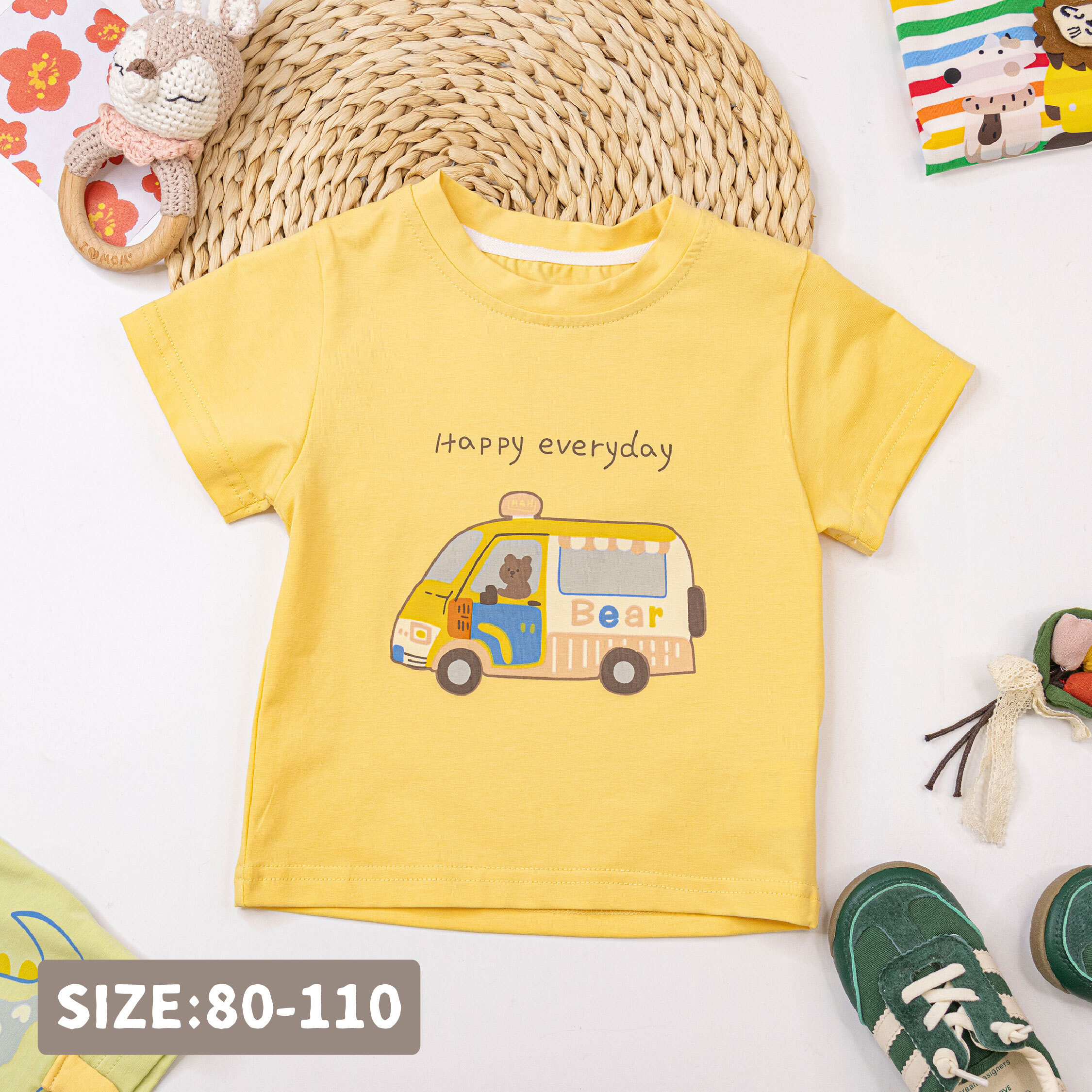 童趣熊熊開麵包車上衣 (H50422)