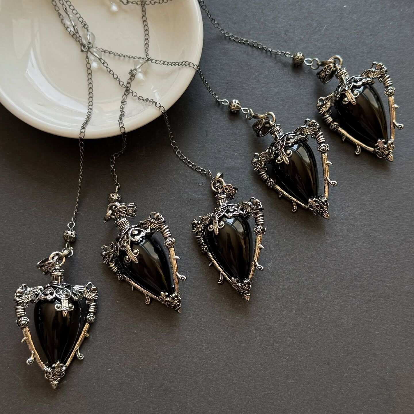 [原石] 黑曜石 水晶靈擺（也可以作為項鍊）