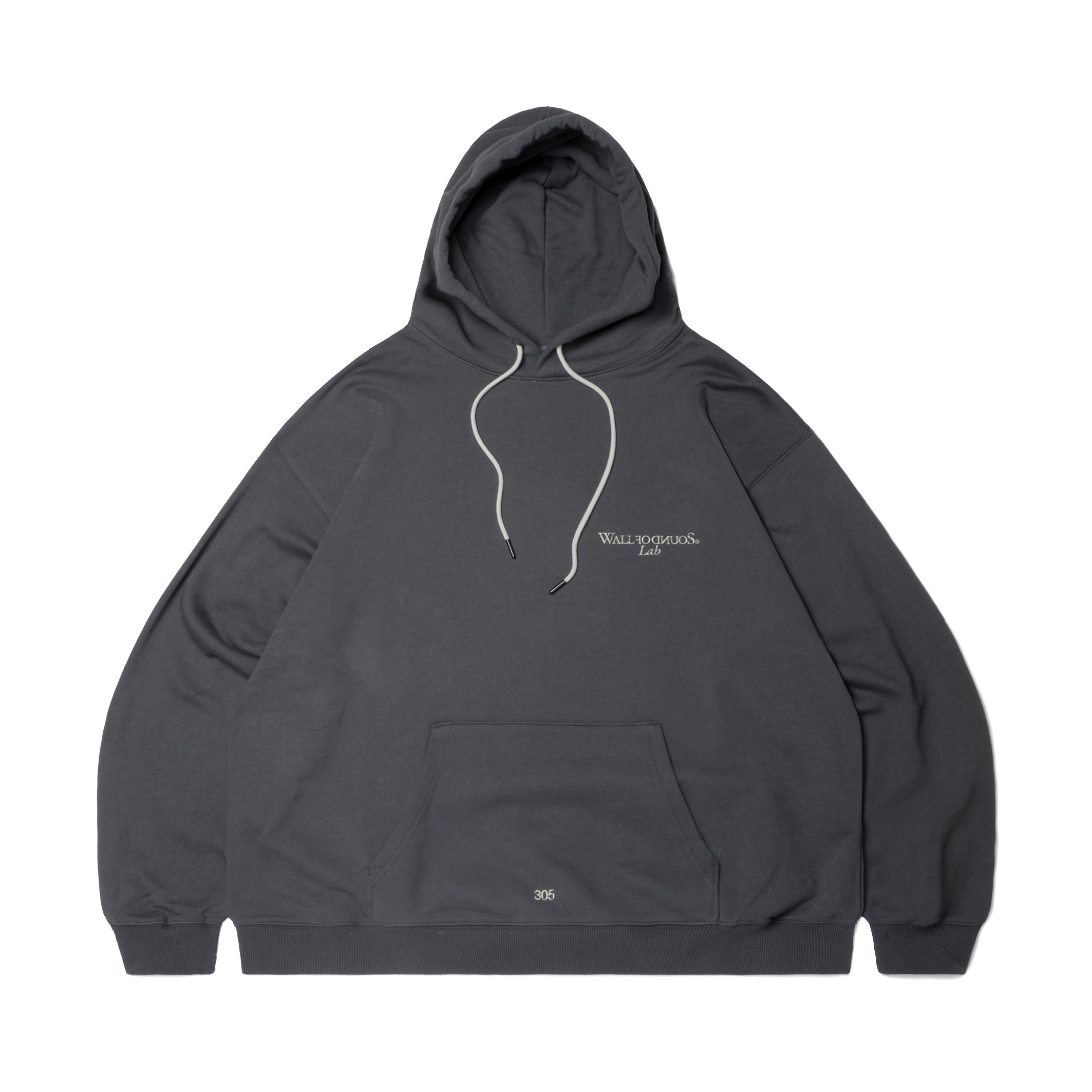 Wall of Sound - 3:40/“VELOURIA” WS-LAB Logo Hoodie - Ash Grey
