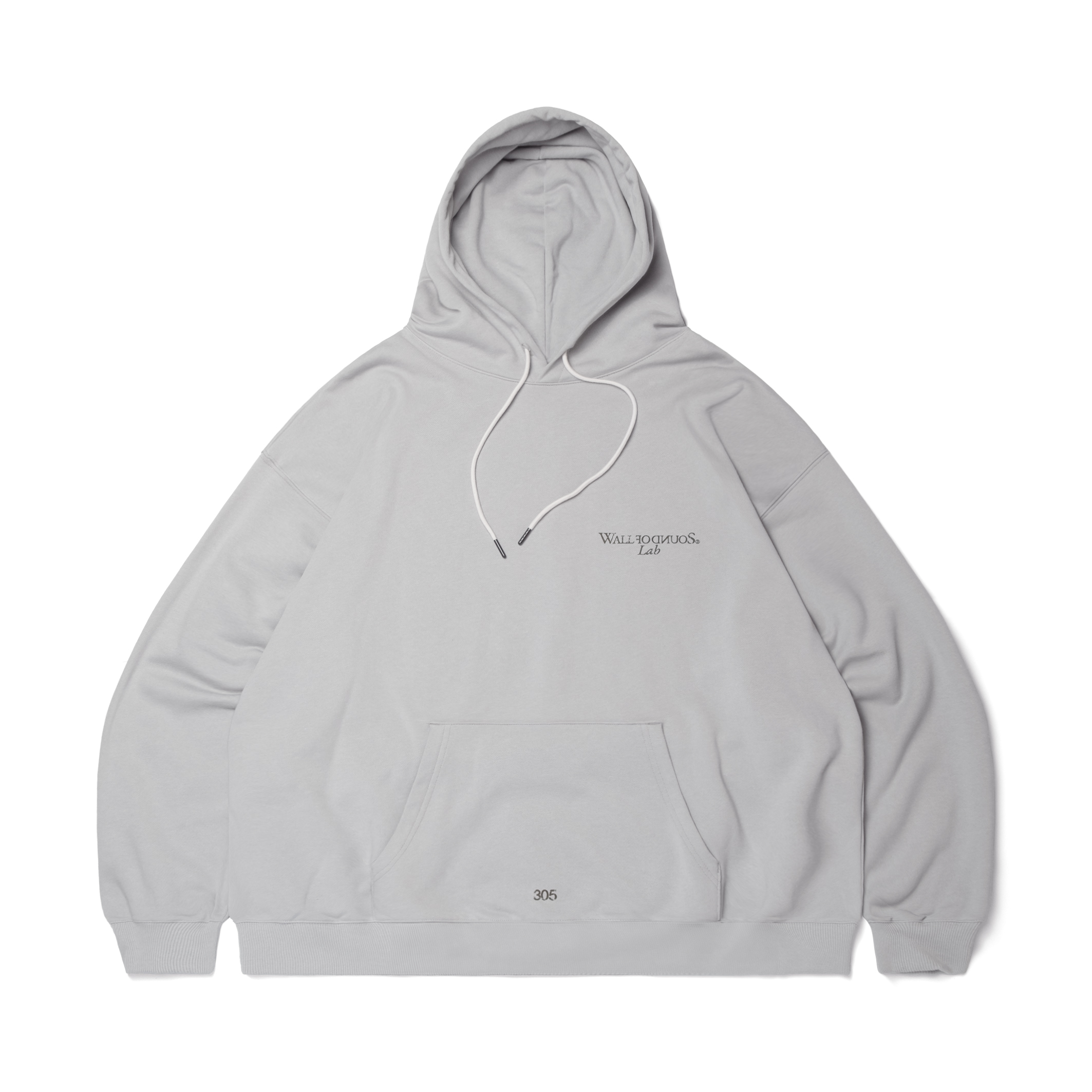 Wall of Sound - 3:40/“VELOURIA” WS-LAB Logo Hoodie - Light Grey