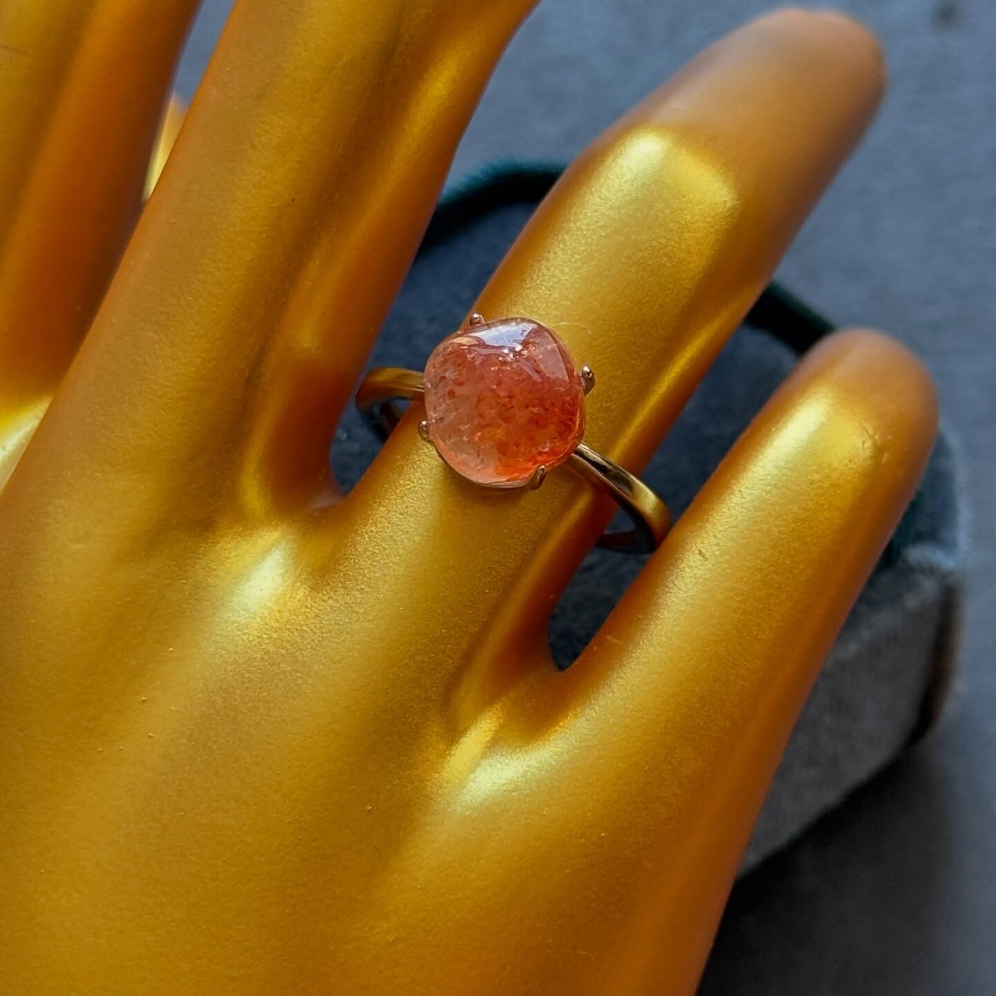 [原石] 金太陽石 水晶戒指