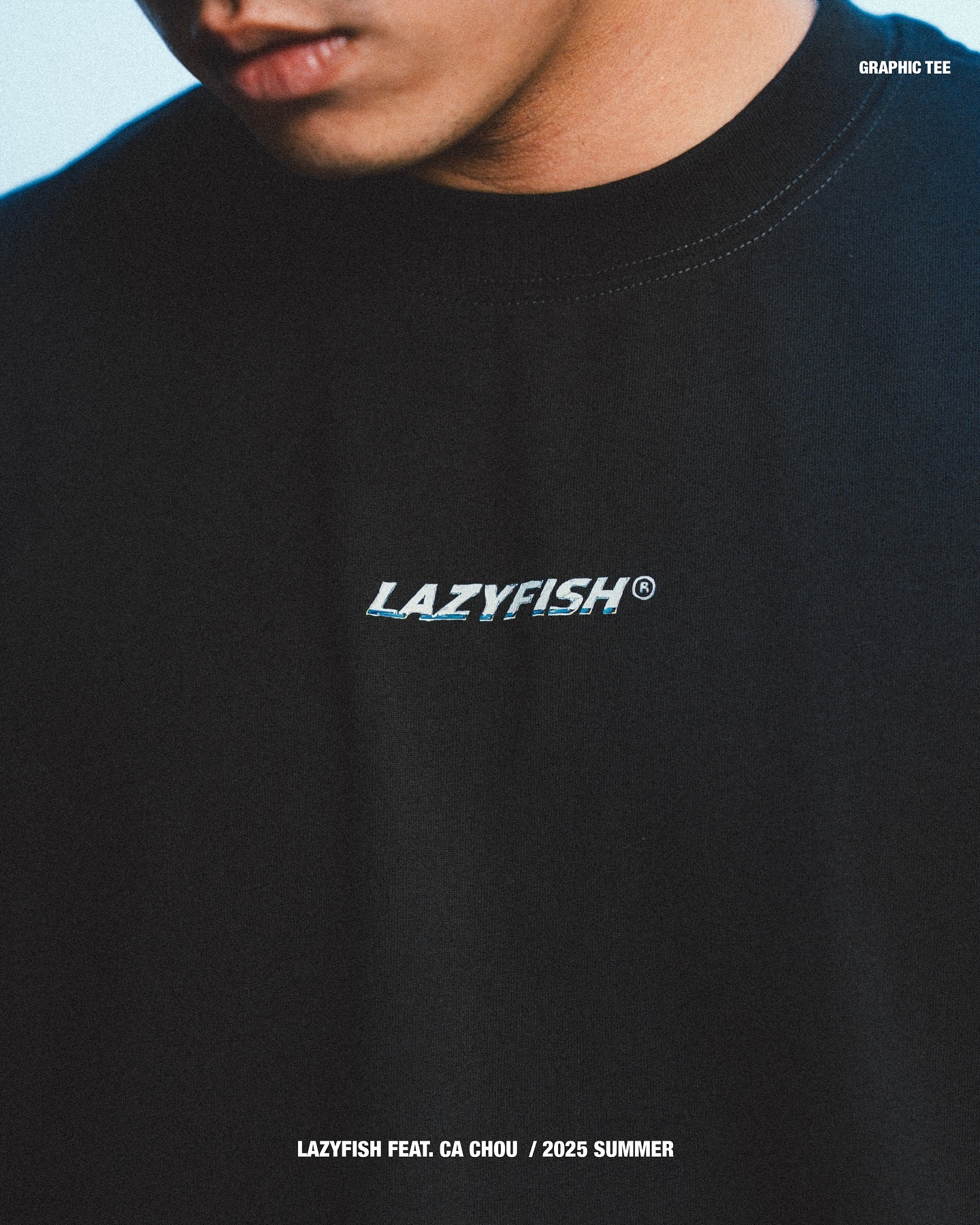 ※【LAZYFISH® x CA CHOU】GRAPHIC TEE – Black (售完停產)