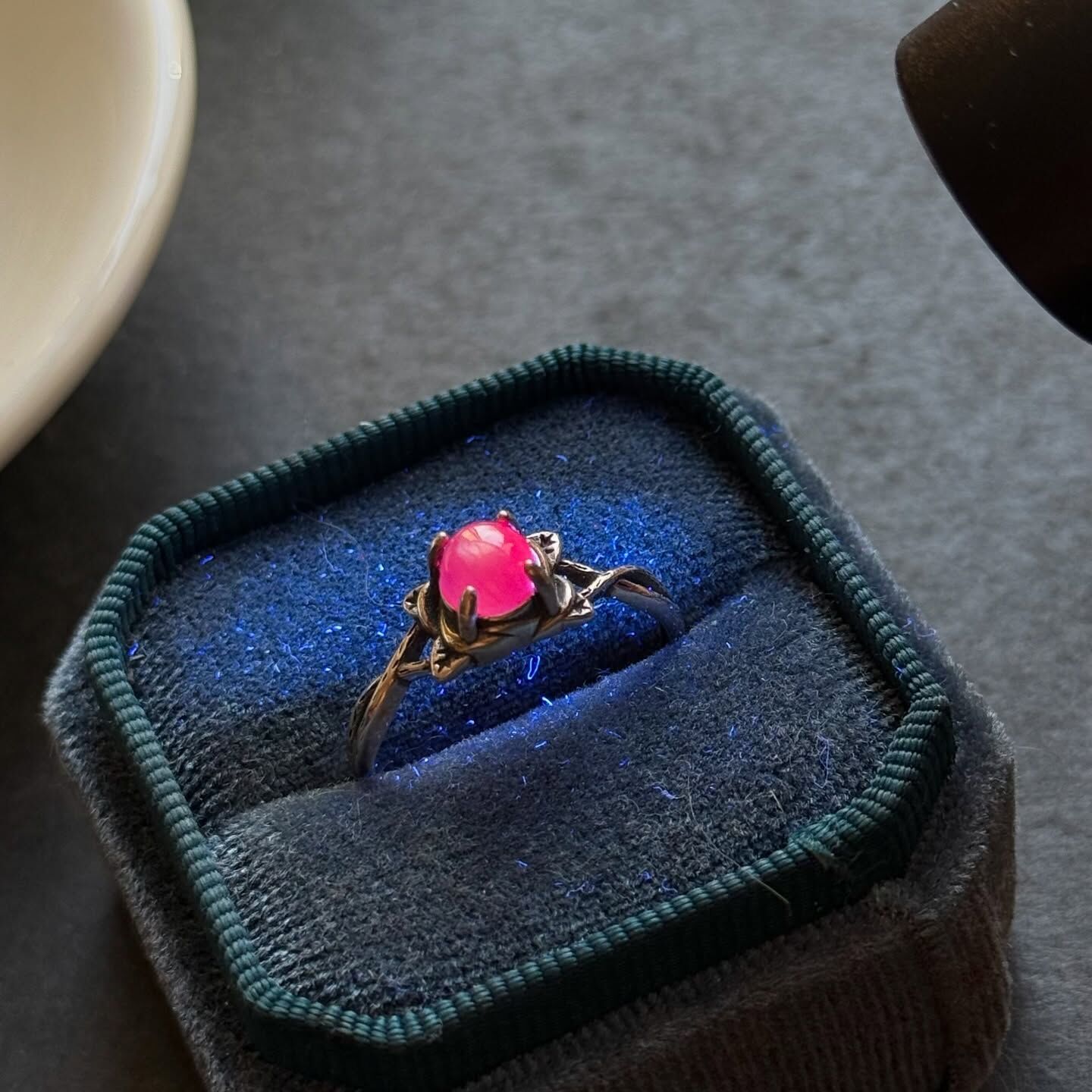 [原石] 紅寶石 925銀戒指 水晶戒指