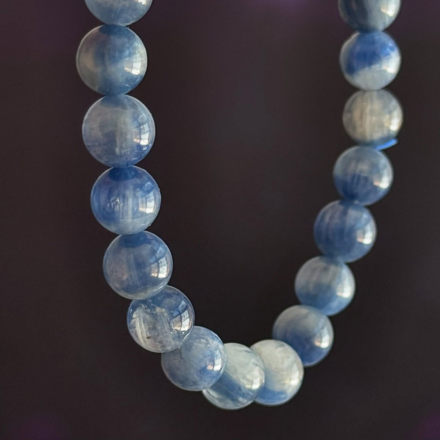 [原石] 天然藍晶石 貓眼效應 水晶手串