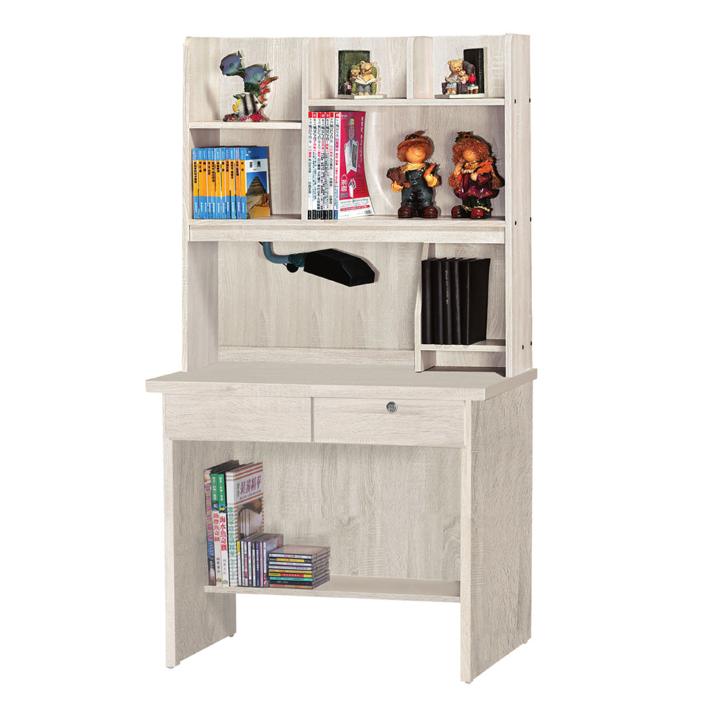 凱納3尺二抽書架書桌組/兒童學習書桌/學生書桌/工作桌(上座+下座-三色可選)