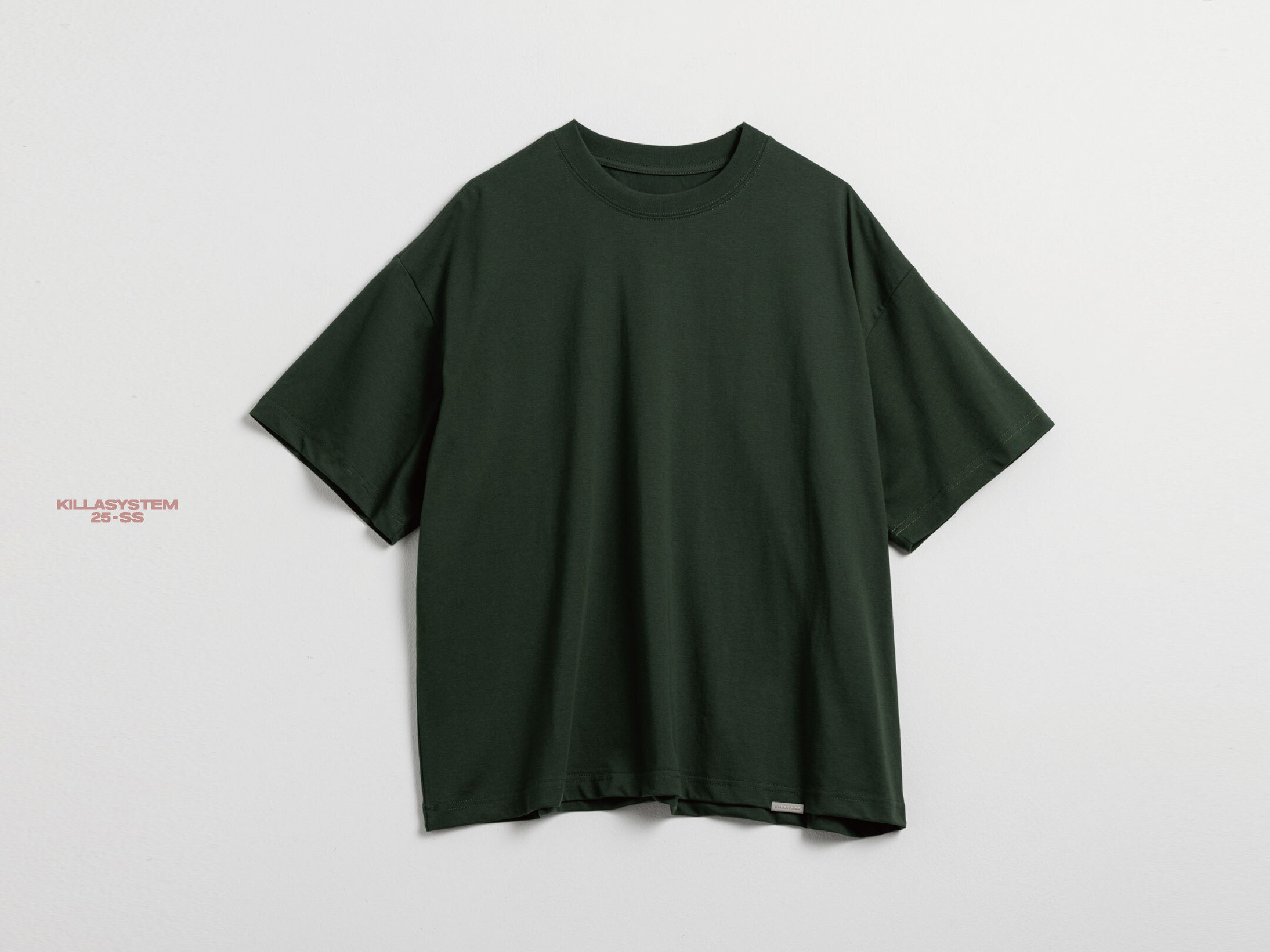 KILLASYSTEM-BASIC BOXY TEE 短版 防曬 涼感 素TEE (翠綠色)