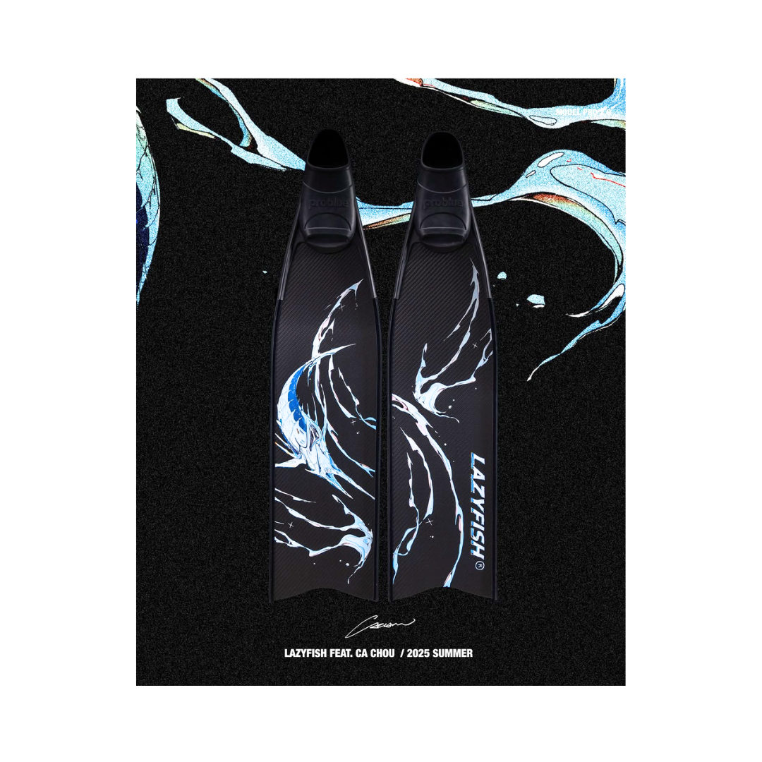 ▲LAZYFISH®xCA CHOU-2.0 PRO劍旗魚聯名 碳纖/長/蛙鞋