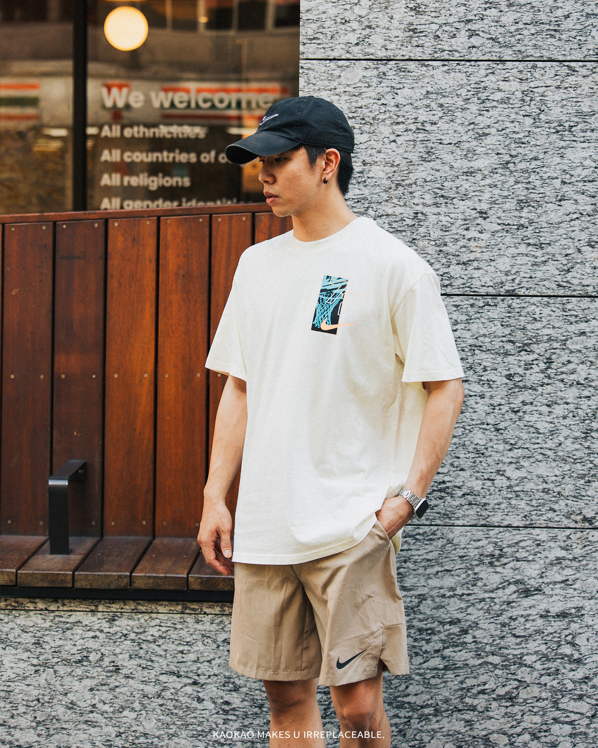 NIKE 短袖上衣 男款 運動 短TEE 椰奶【FZ8094-113】