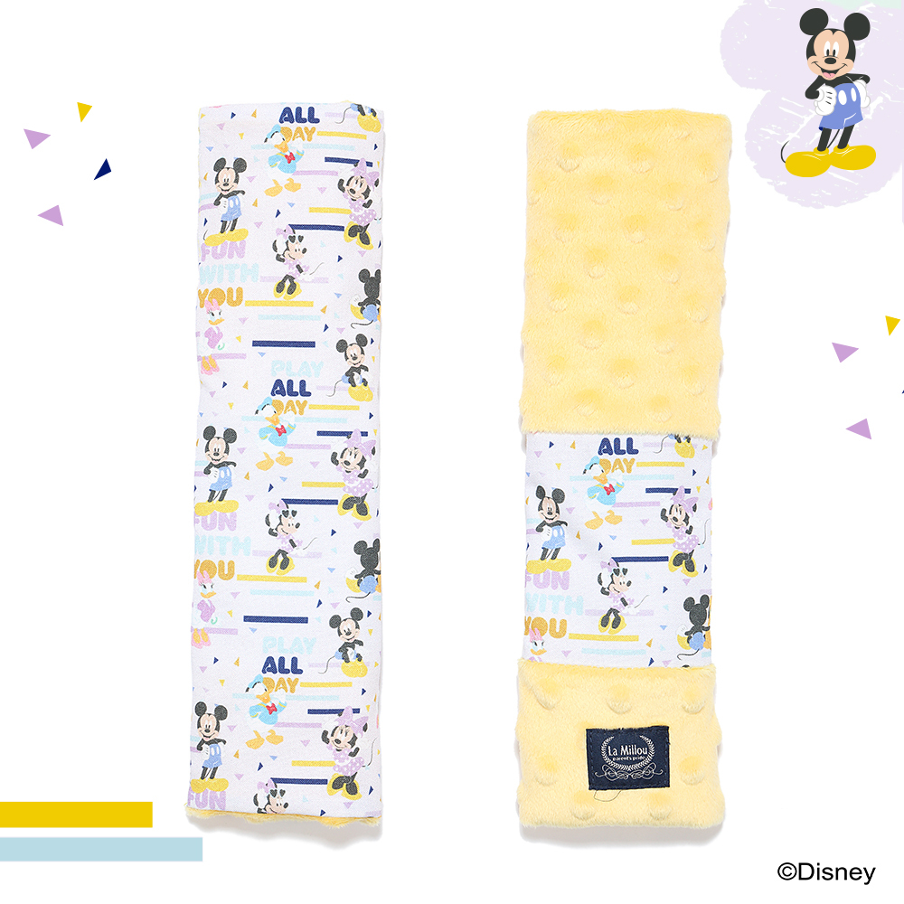 La Millou波蘭 豆豆安全帶保護套｜米奇系列_嚮一起篇｜清恬芒果黃