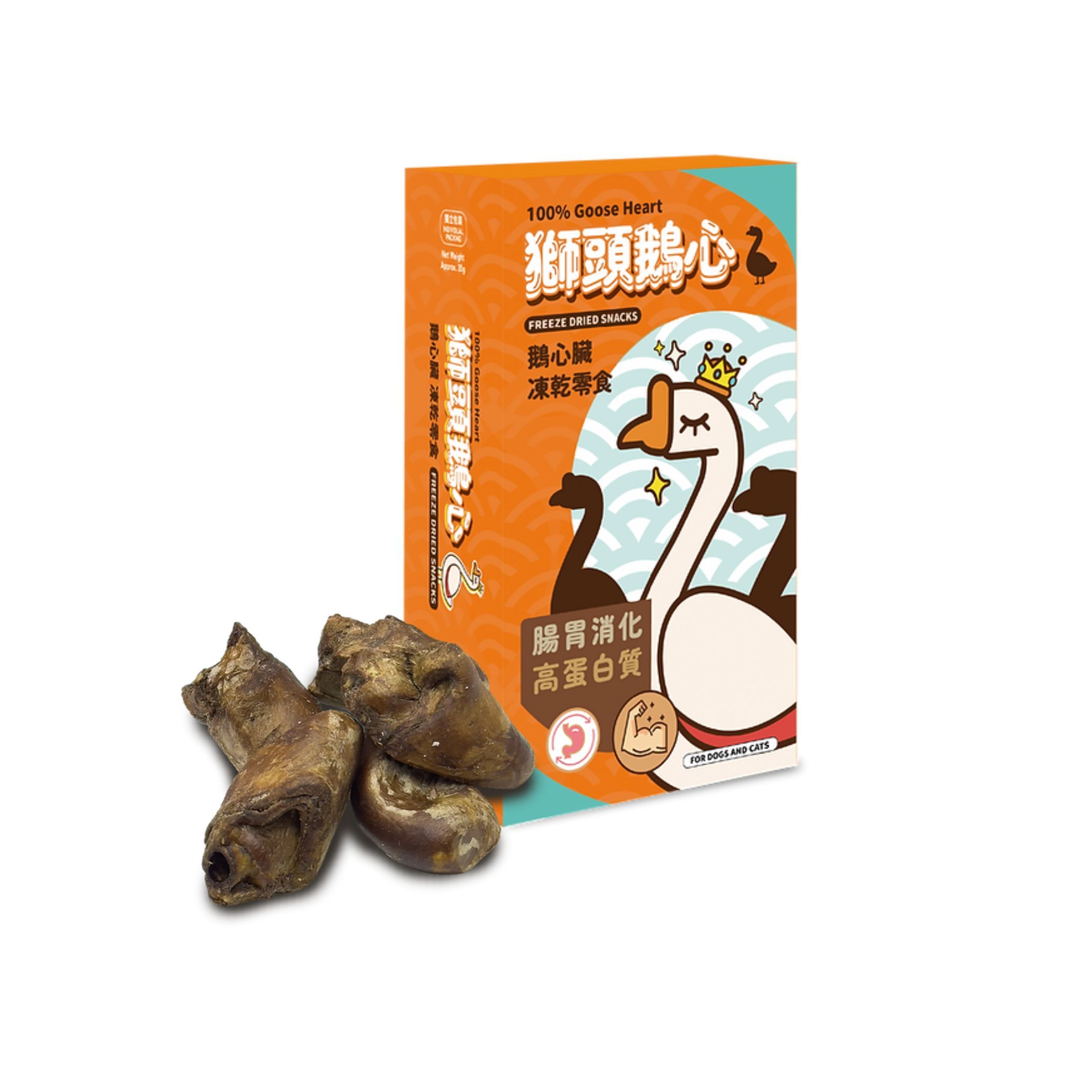 貓犬王 獅頭鵝心凍乾零食 20g (Exp: Nov-2026)