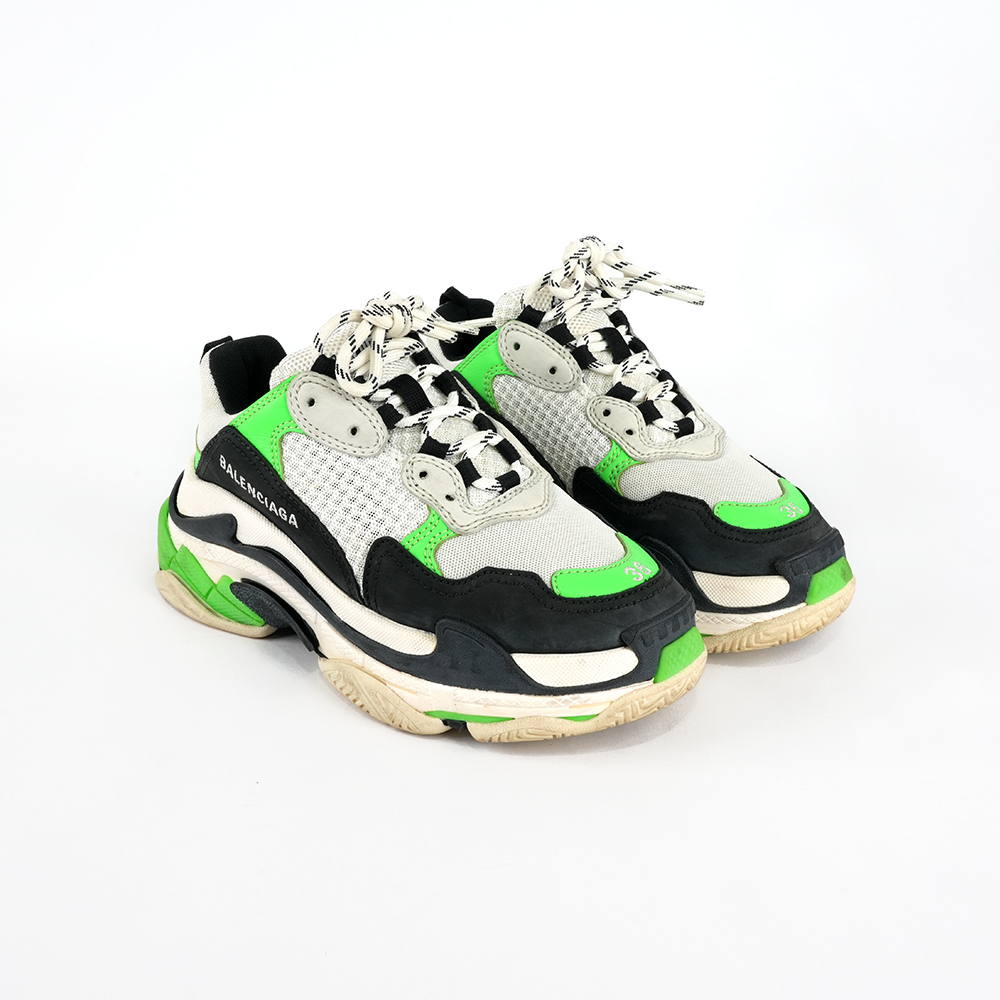 【Balenciaga】Triple-S Sneaker 運動鞋/老爹鞋 (女款)(螢光綠)