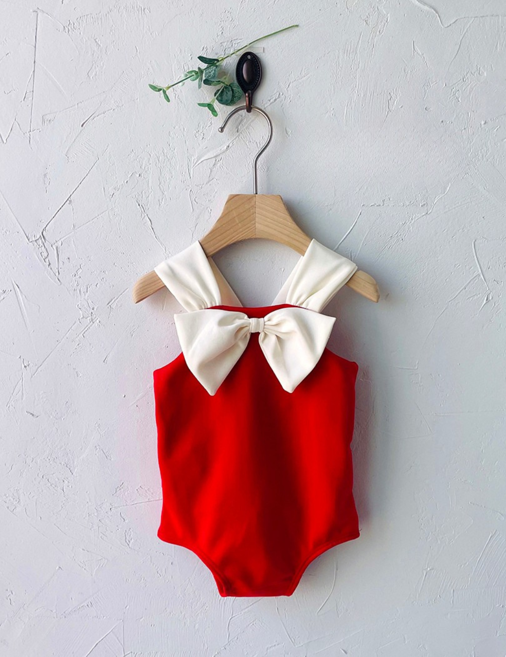 法式大蝴蝶結連身泳衣