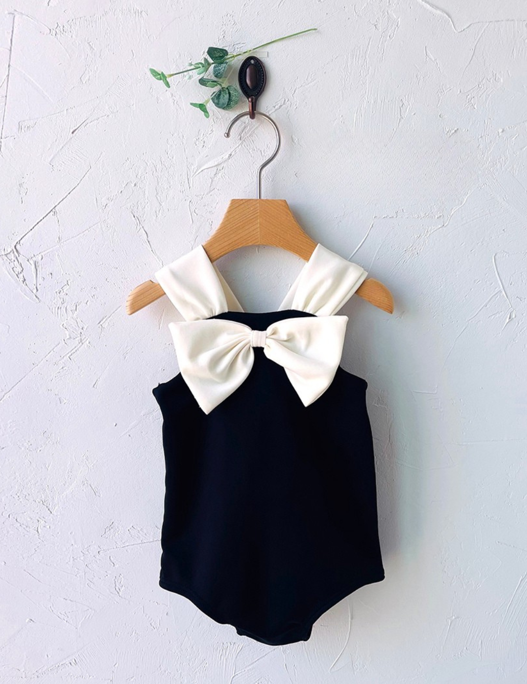 法式大蝴蝶結連身泳衣