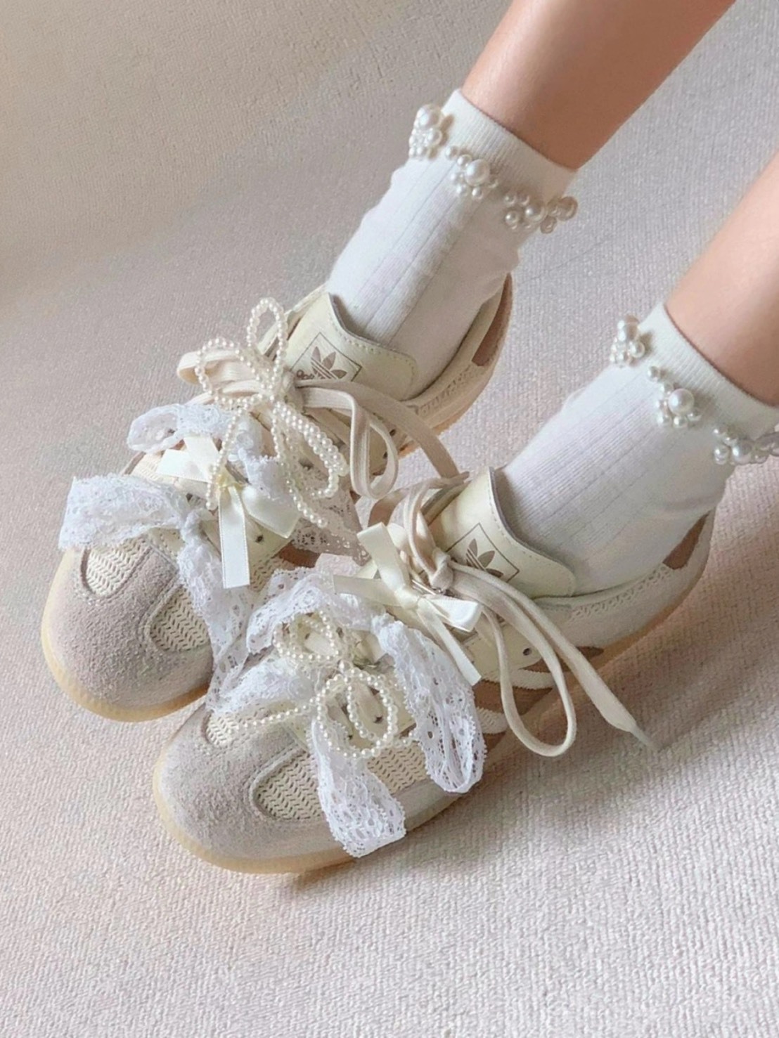 ADIDAS SAMBA 奶油慕斯/可麗露 編織系列