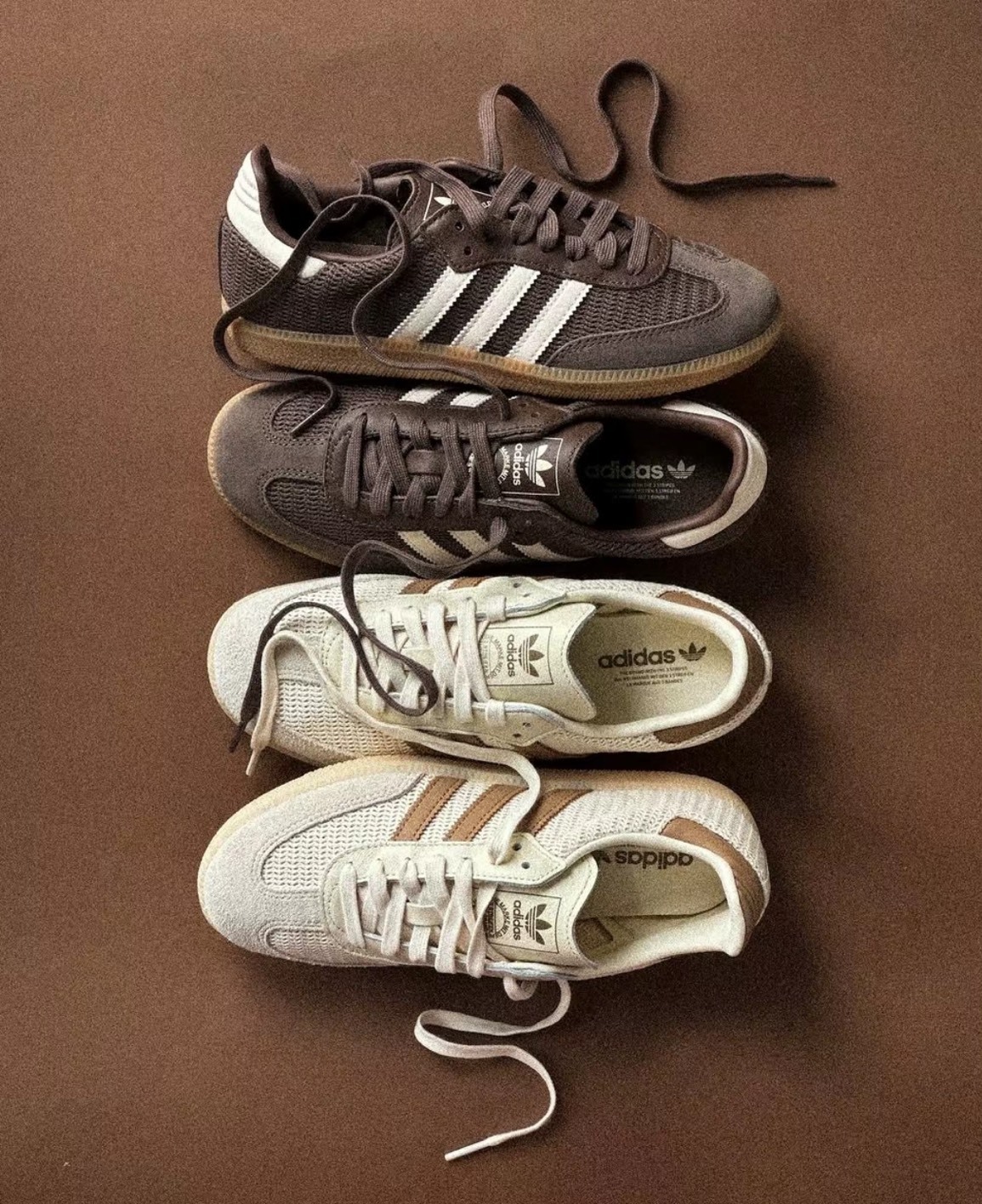 ADIDAS SAMBA 奶油慕斯/可麗露 編織系列