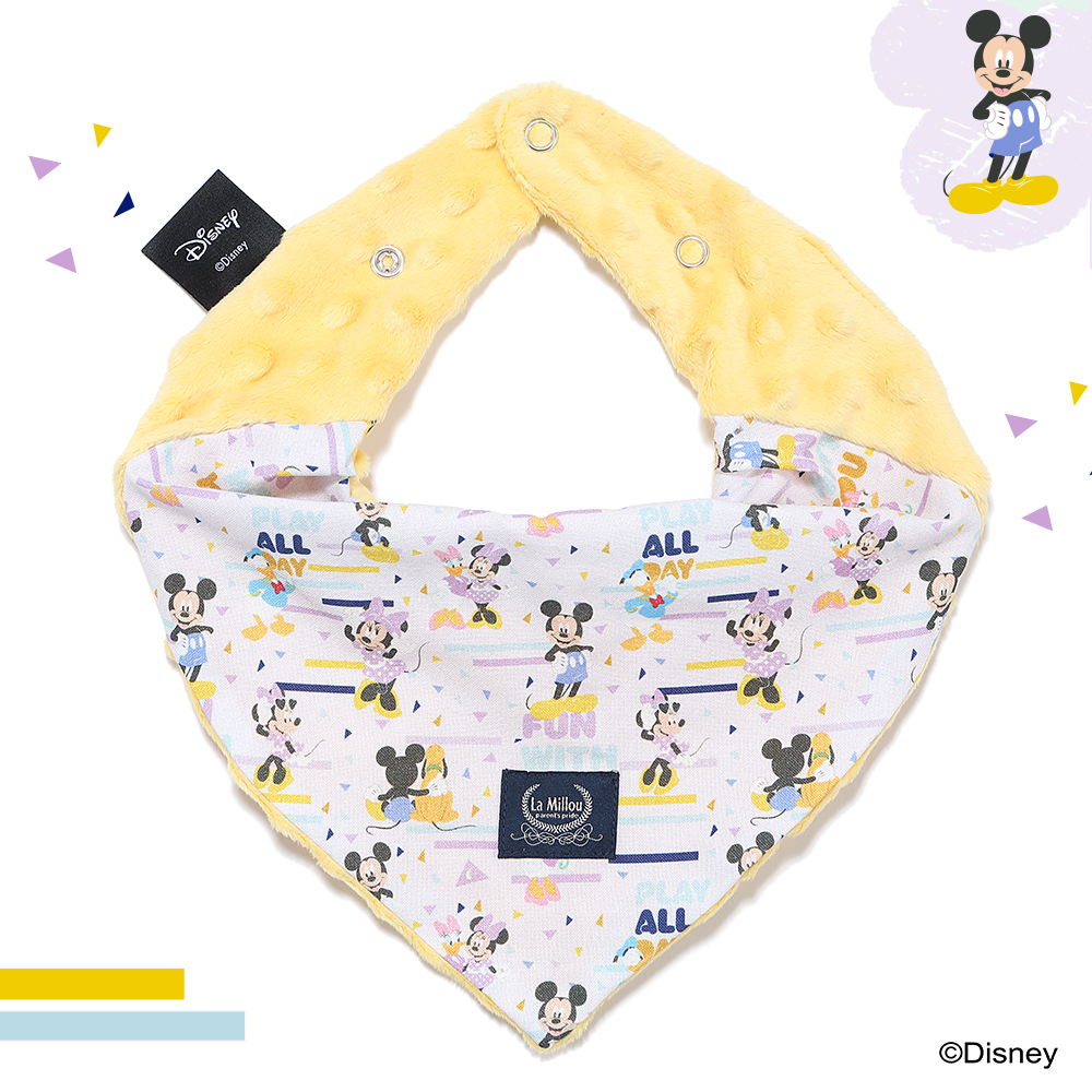 La Millou波蘭 豆豆圍兜領巾｜米奇系列_嚮一起篇｜清恬芒果黃