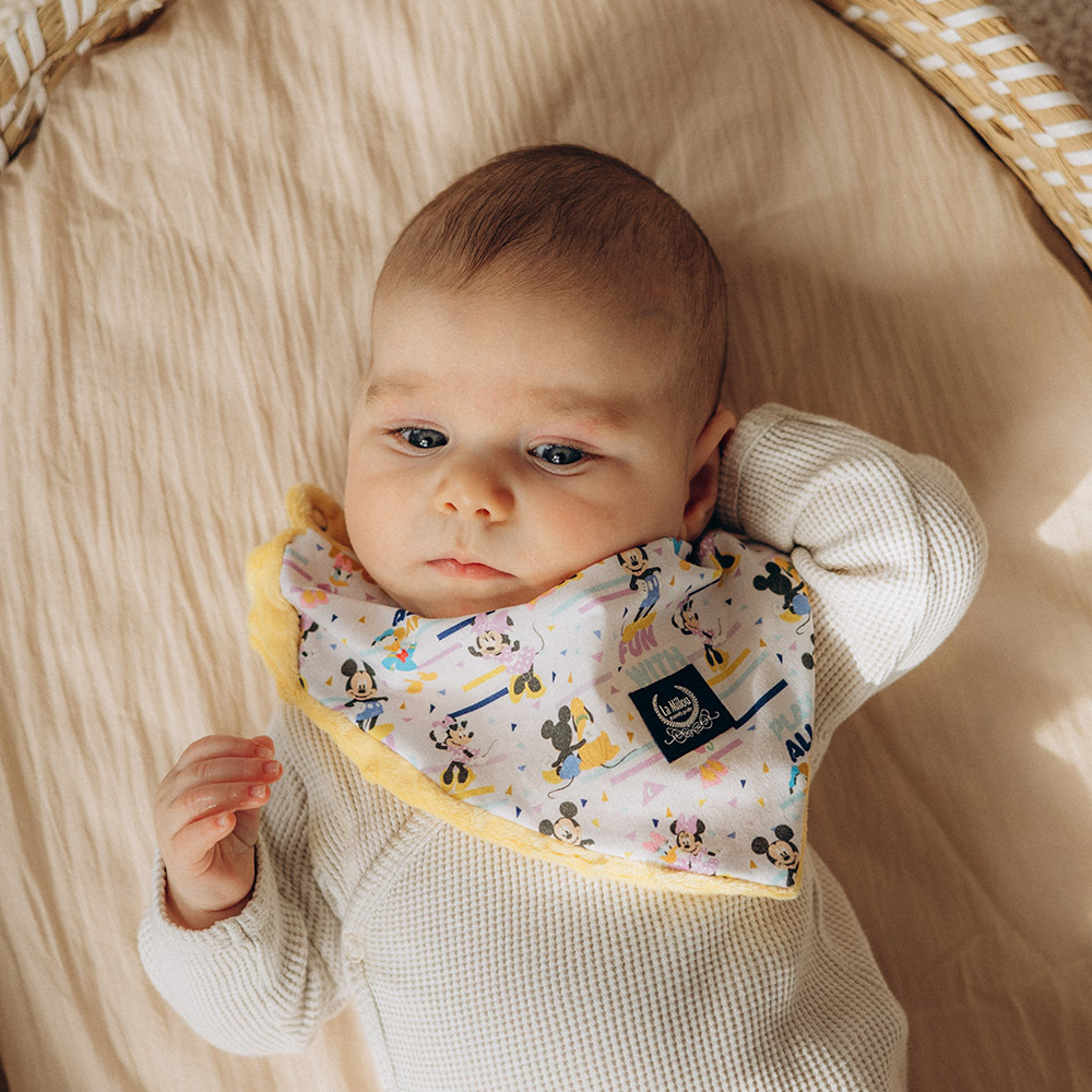 La Millou波蘭 豆豆圍兜領巾｜米奇系列_嚮一起篇｜清恬芒果黃