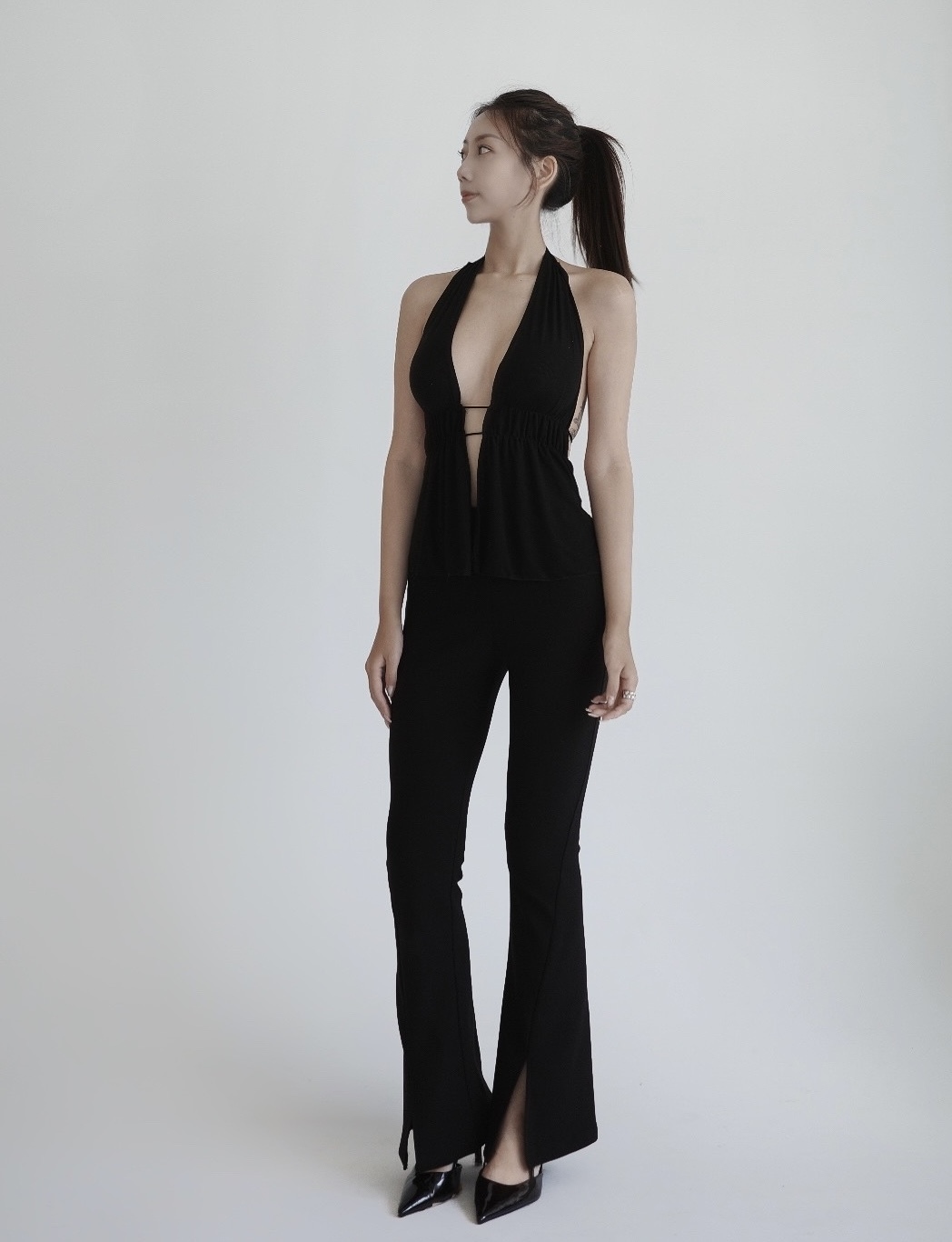 美背繞脖網紗背心