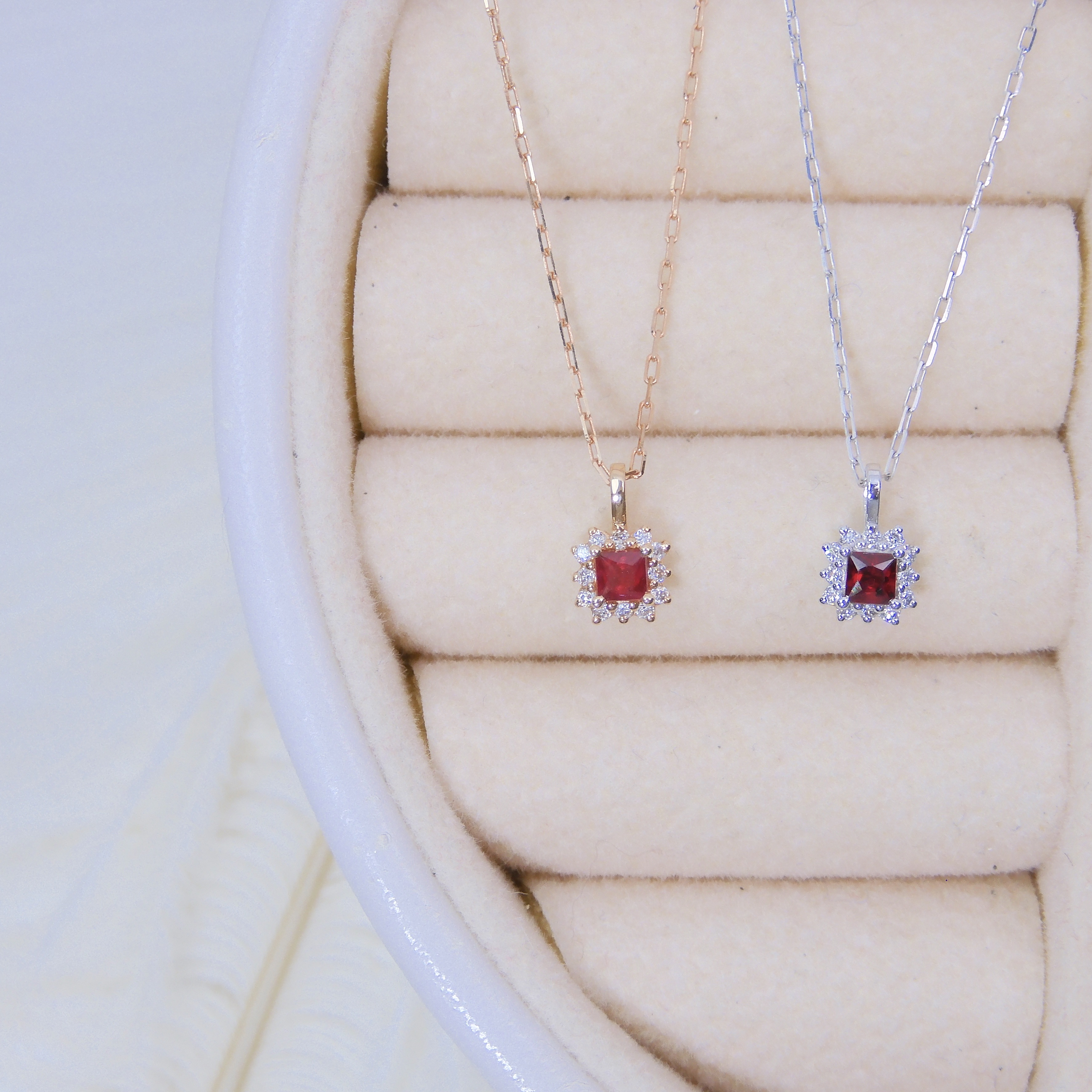 18K金 0.09 - 0.1ct 紅寶石項鏈