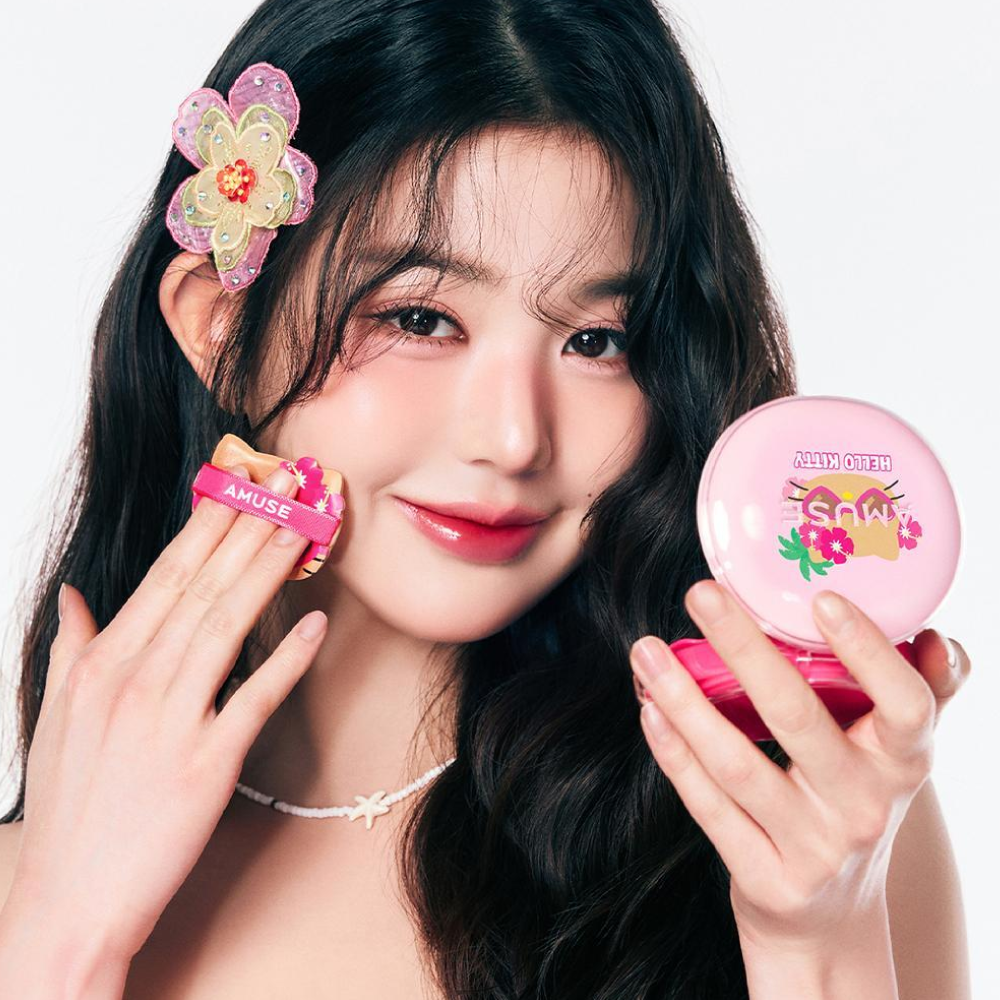 [焦糖Kitty_升級版] AMUSE Vegan 潤光果凍氣墊粉餅套組