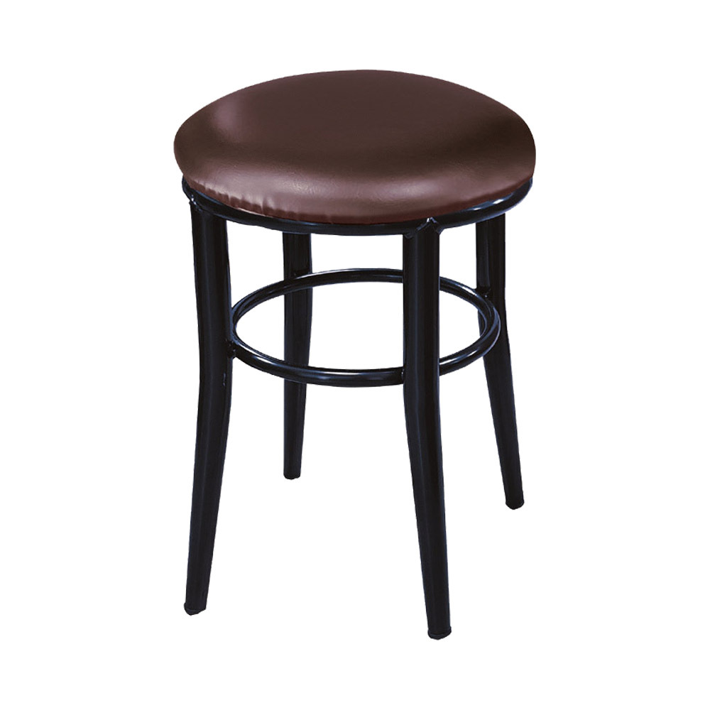 波里工業風皮革圓形餐椅/圓凳/單椅/休閒椅/洽談椅/商業椅(兩色可選)