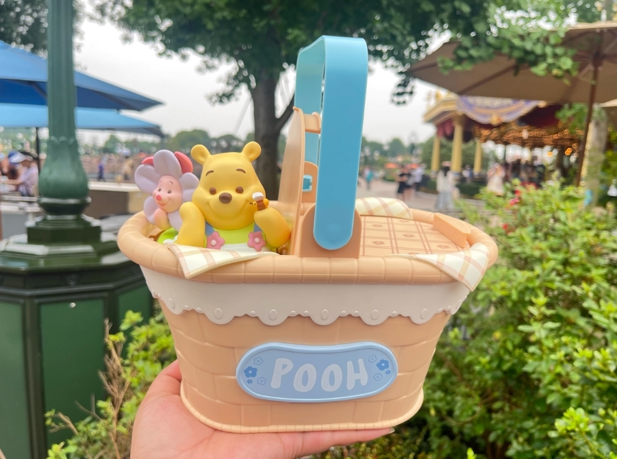 【預購】上海迪士尼限定 維尼小豬 春日野餐爆米花桶