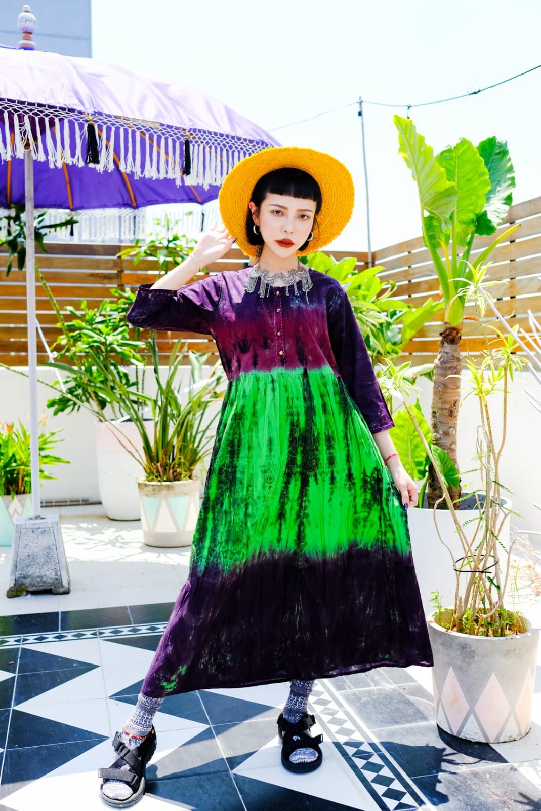 Macrame 連身裙 - MAOP0007