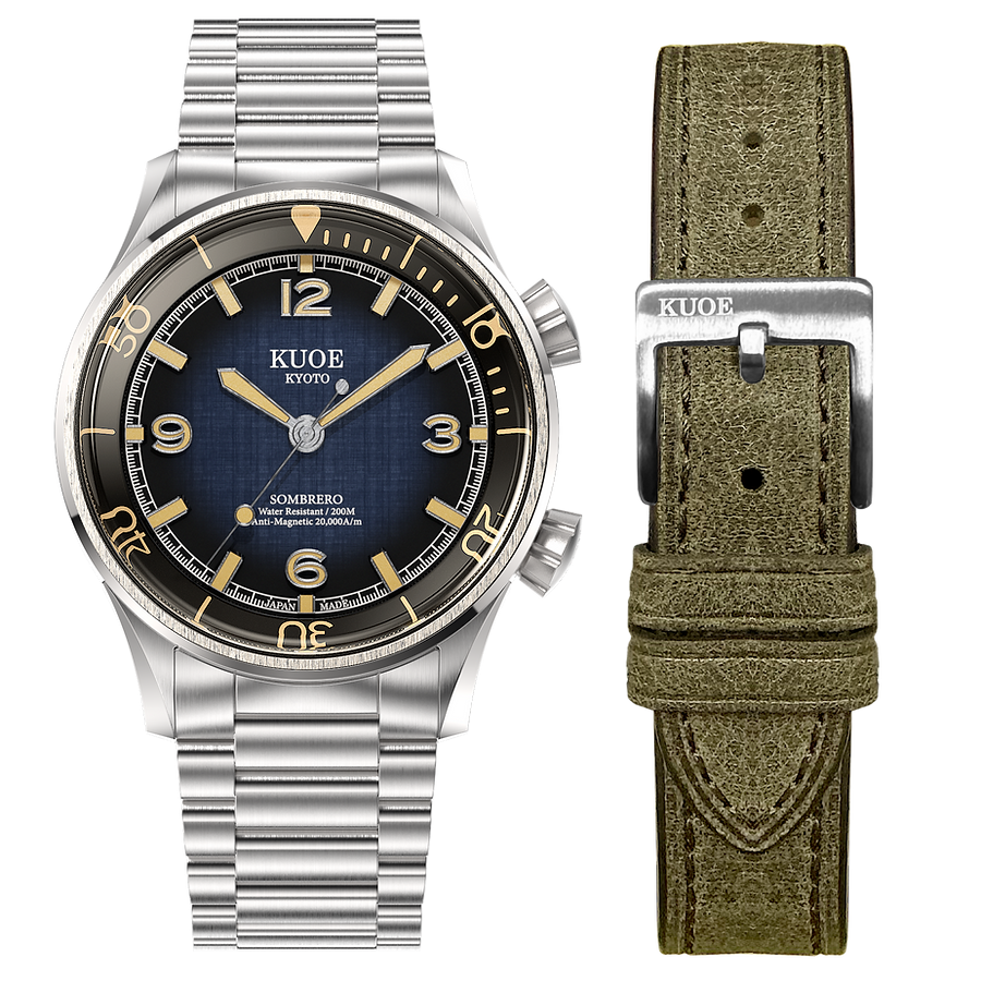 SOMBRERO 90-011 - Gradation Navy, Linen Textured Dial